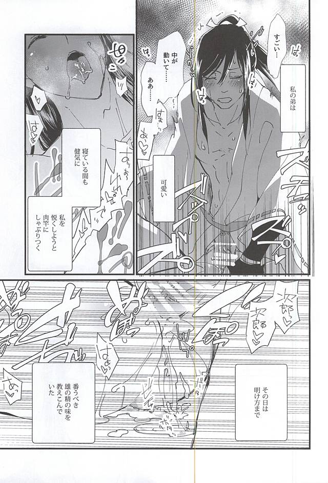 (Hyattou Ryouran ~Kimi no Heart o Shirahadori~ Ni) [1/Fyuragi (Aizawa Yang)] Watashi no Otouto wa Kawaii (Touken Ranbu) page 24 full