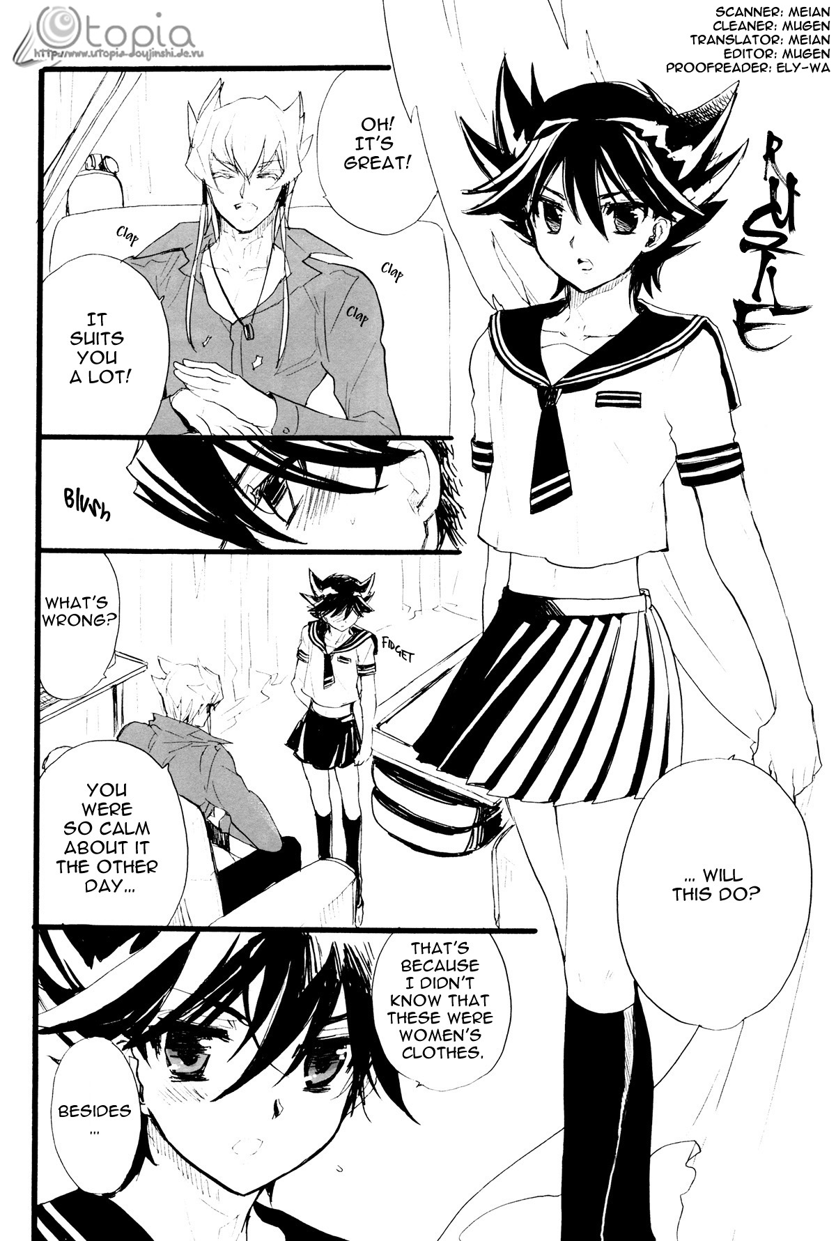 (SPARK3) [Rapan (Himuro Shizuku)] Sailor Fuku to Duel King (Yu-Gi-Oh! 5D's) [English] [utopia-doujinshi] page 13 full