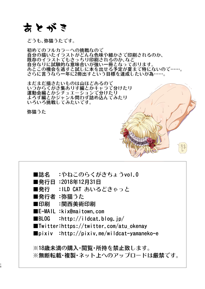 (C95) [ILD CAT (Yaneko Uta)] Yaneko no Rakugakichou vol. 0 (Various) page 18 full