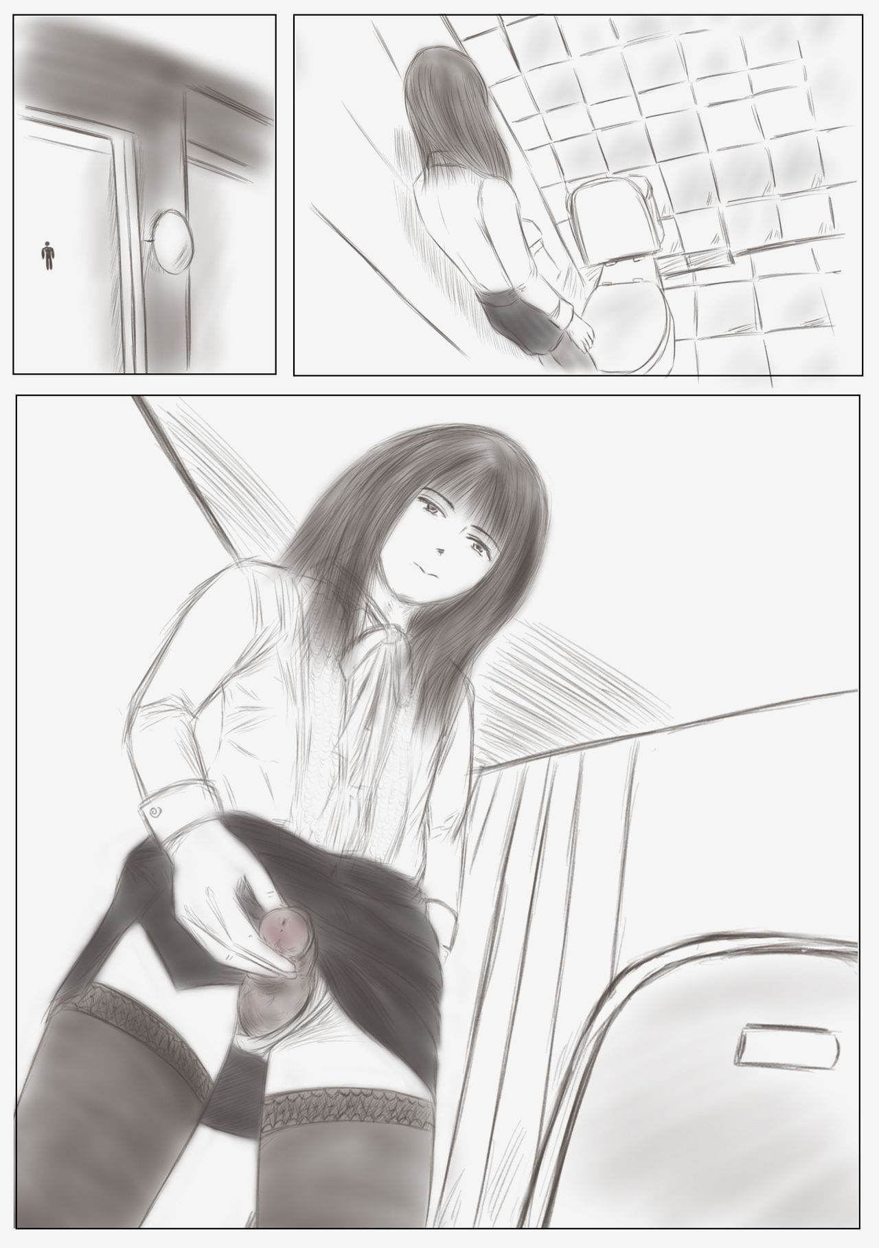 Crossdress teacher in toilet :  toilet rape page 3 full