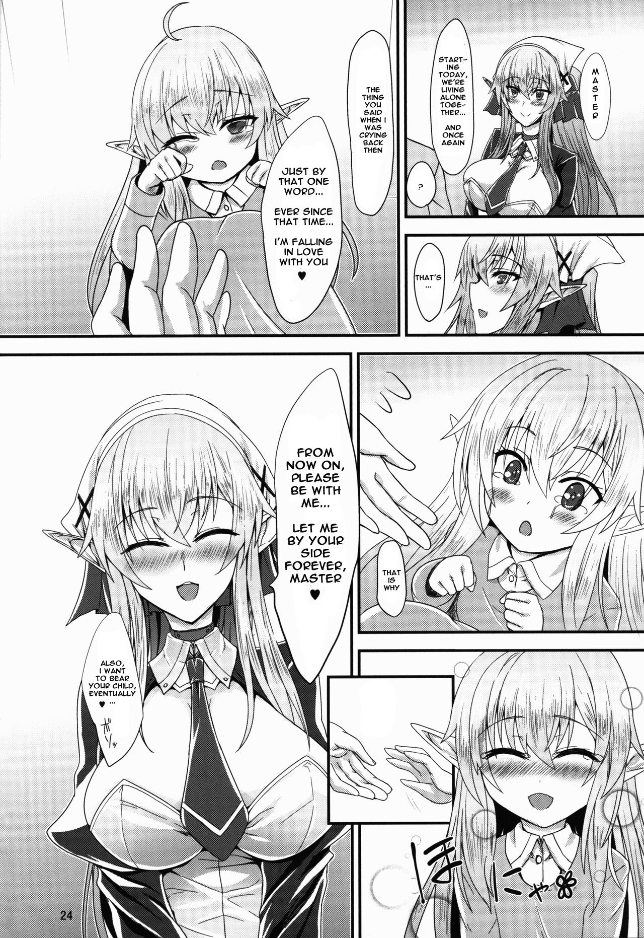 (C91) [Soronosanchi (sorono)] Suki Suki Goshujin-sama -Maid Elf-san ni Osowaretai- [English] [Spicaworks] page 24 full