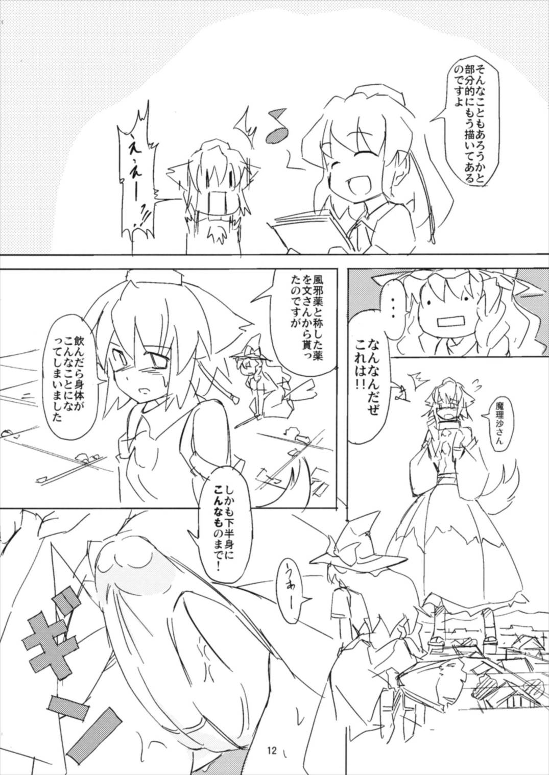 (Reitaisai 14) [TEDDY-PLAZA (Seo Tatsuya)] Shameimaru Kyouju no Hiritsuteki Aijou (Touhou Project) page 12 full