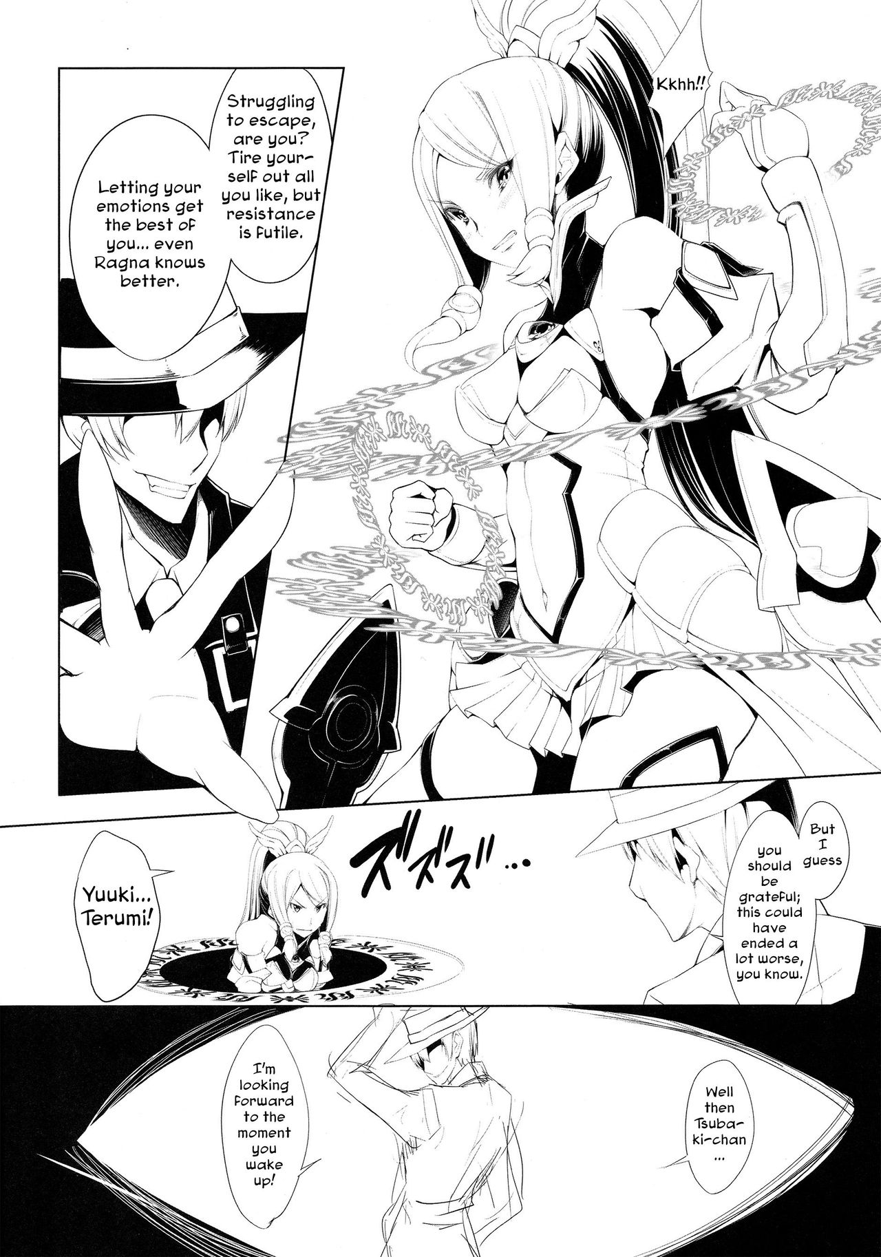 (C85) [Magic Fortune Hachioujiten (SAKULA)] Ochiru Zero no Tsurugi (BLAZBLUE) [English] [Team Kamikiller] page 9 full