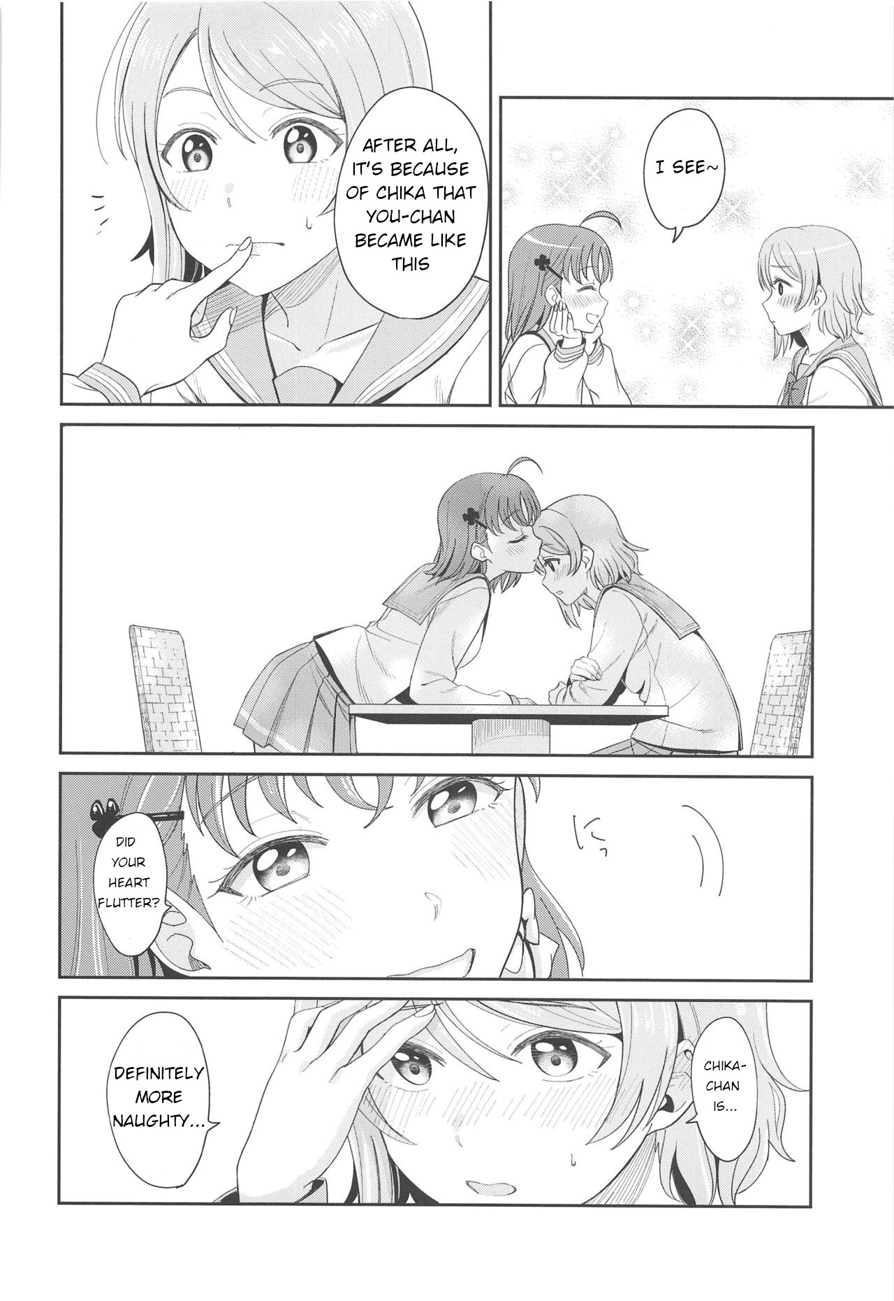 [Mushiyaki!! (Kanbayashi Makoto)] YOU CHIKA XOXO (Love Live! Sunshine!!) [English] page 9 full