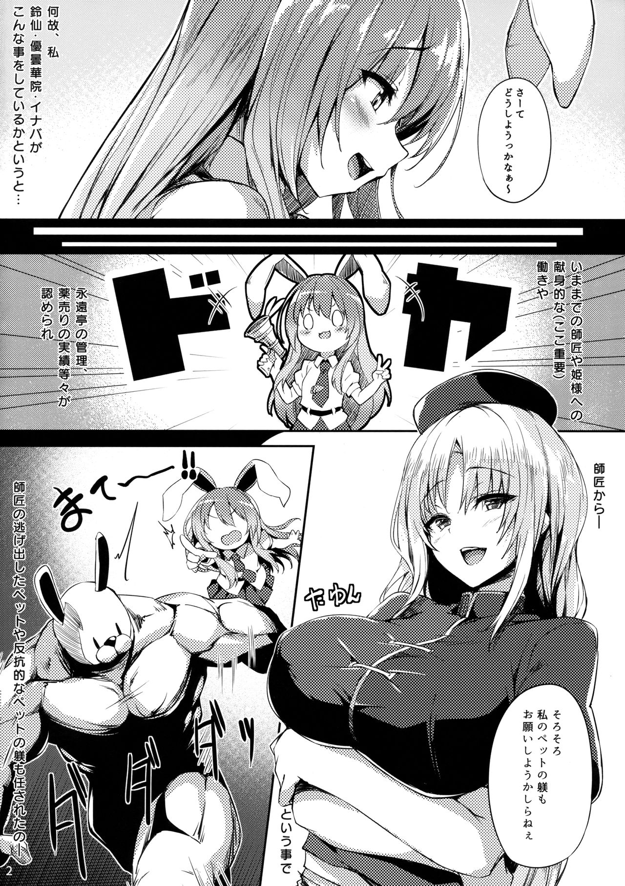 (C95) [Onyitei (tirotata)] Namaiki Usagi ni wa Oshioki o (Touhou Project) page 3 full