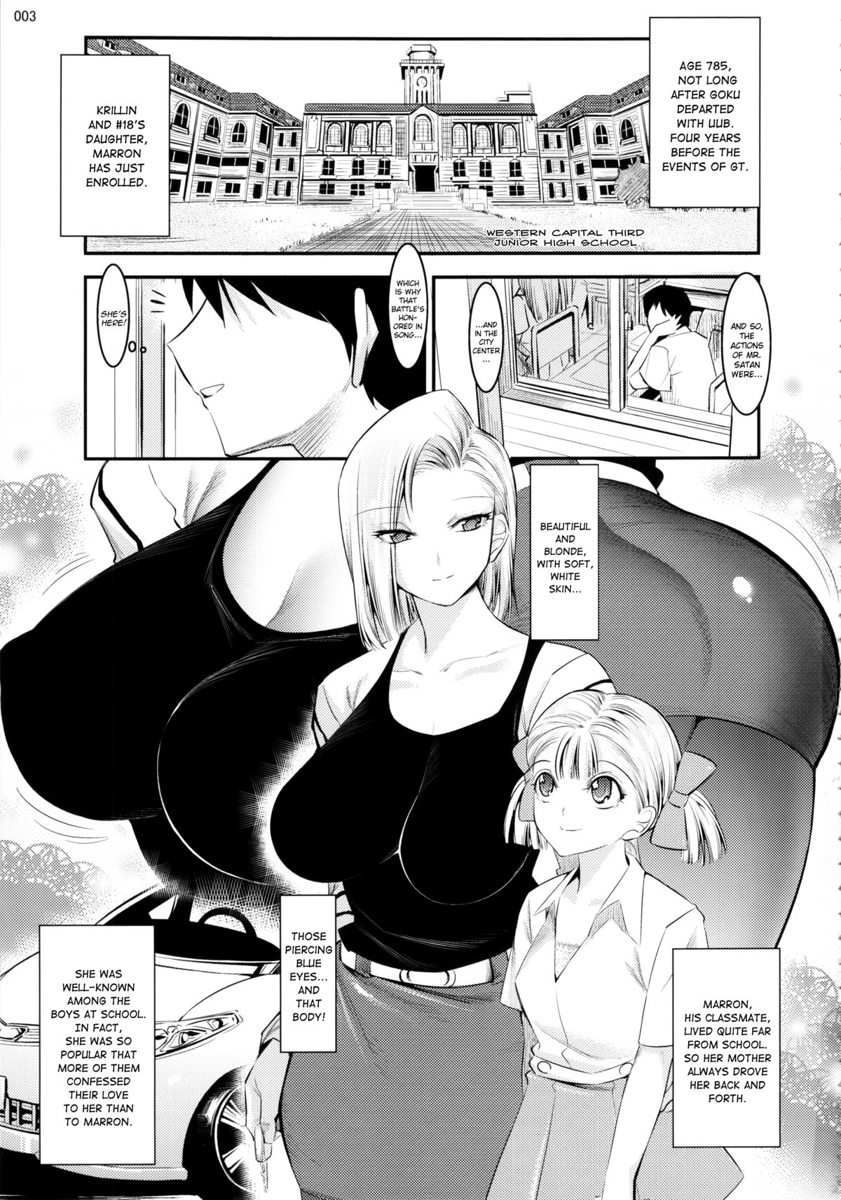 (C87) [Kaientai (Shuten Douji)] 18-gou ga Yasashiku Fudeoroshi Shite Kureru Hon | Tender First Time With Android 18 (Dragon Ball Z) [English] [Chocolate] page 2 full