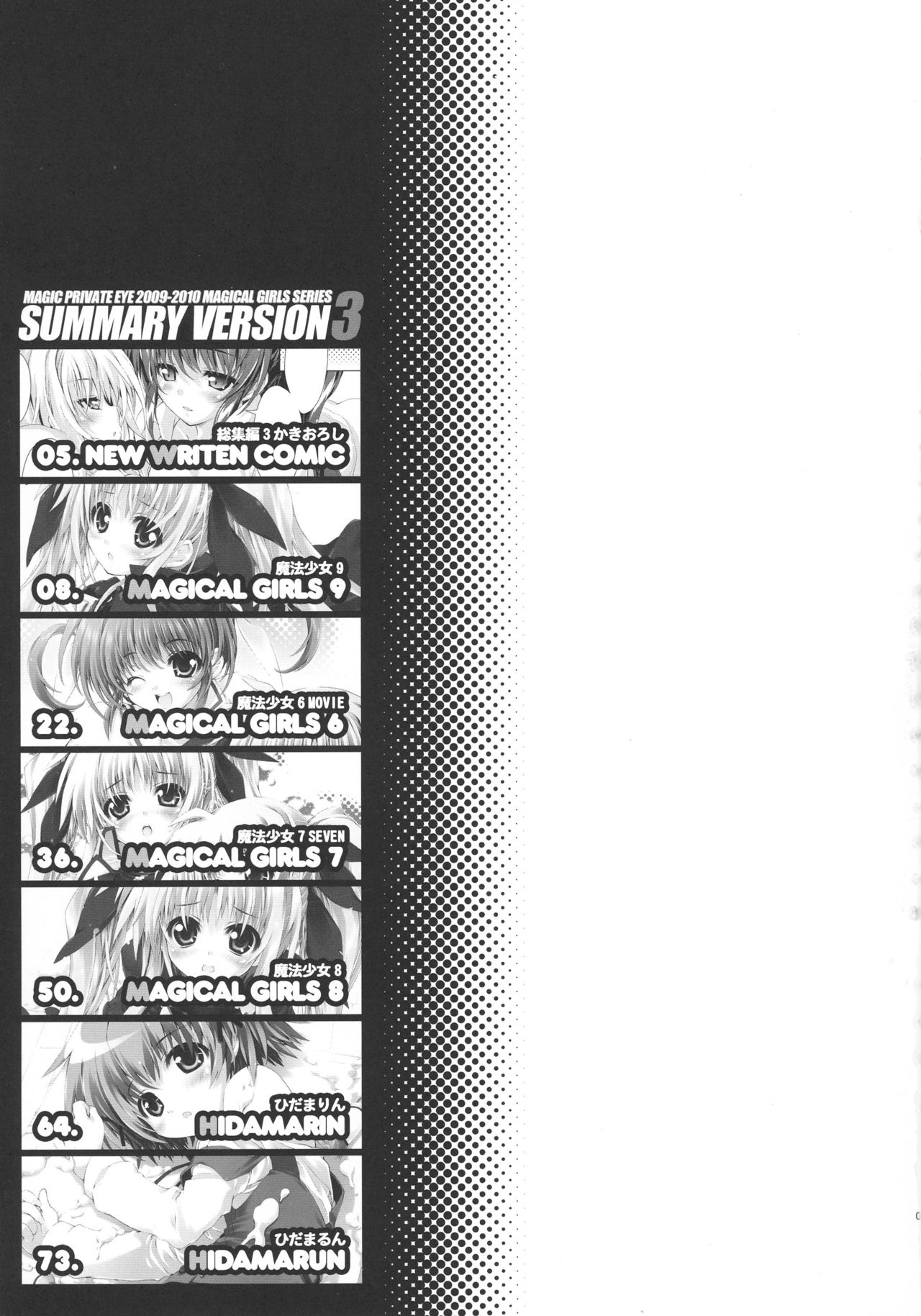 (C85) [Magic Private Eye (Mitsuki Mantarou)] SUMMARY VERSION 3 (Various) page 3 full