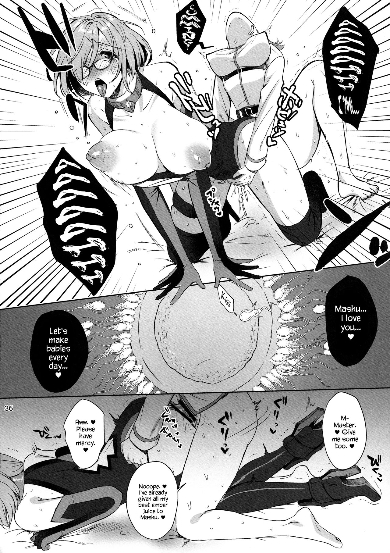 (CT31) [AMR (Ame Arare)] Zettai Fukujuu Dosukebe Futanari Chinpo Beast (Fate/Grand Order) [English] {Hennojin} page 36 full