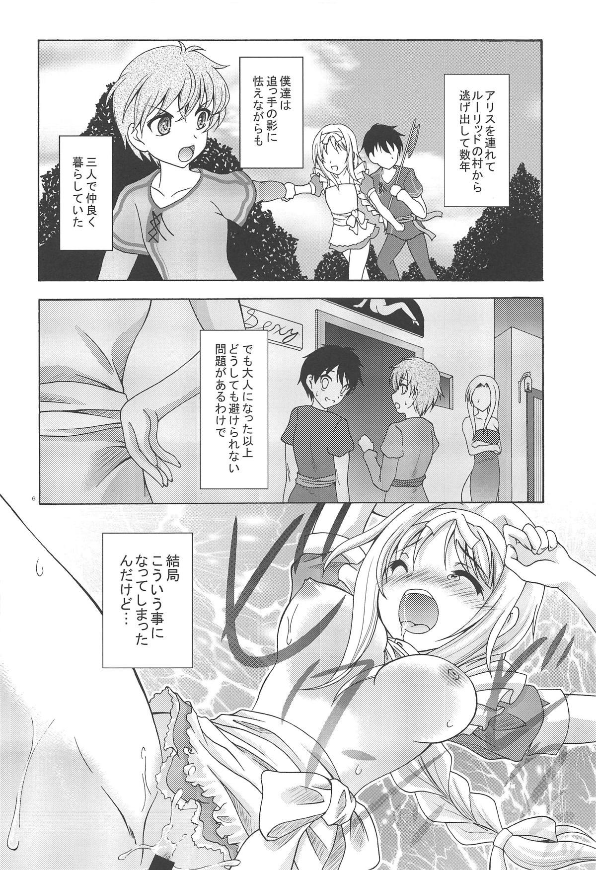 (C95) [RED RIBBON REVENGER (Makoushi)] Yume no Kuni no Alice ~The another world~ (Sword Art Online) page 5 full