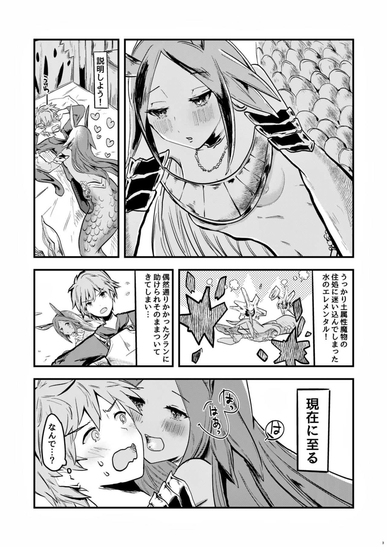 (C97) [Tsubaki Mononoto (Chidori Nekoro)] Mizu no Elemental-chan to Echiechi suru Hon (Granblue Fantasy) page 2 full