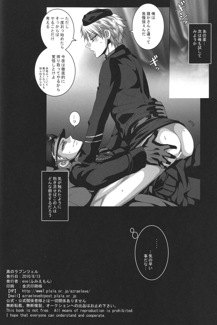 (C78) [eve (fumi)] Kuro no Rapunzel (Axis Powers Hetalia) page 34 full