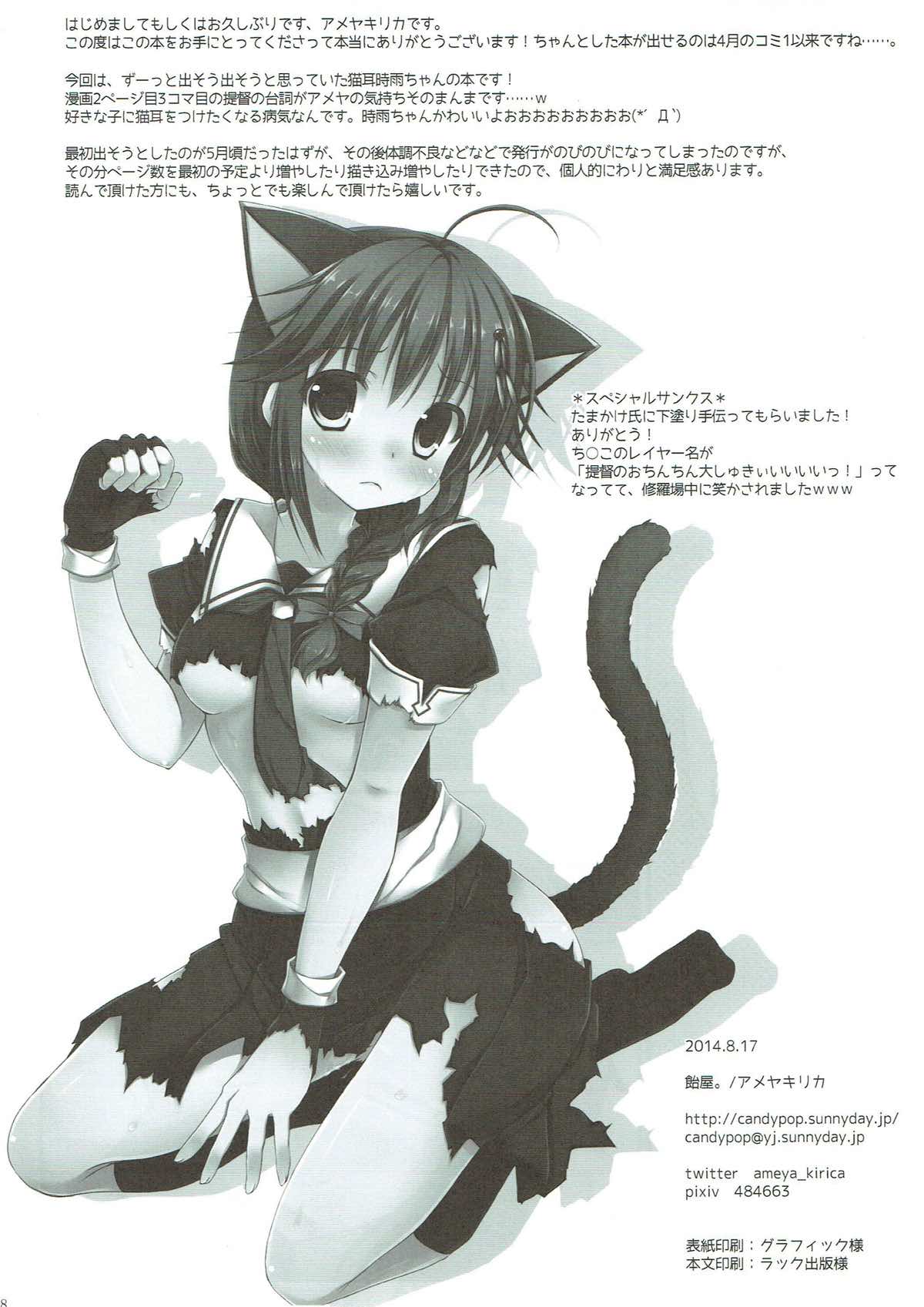 (C86) [Ameya. (Ameya Kirica)] Uchi no Teitoku wa, Neko ga Suki rashii. (Kantai Collection -KanColle-) page 17 full