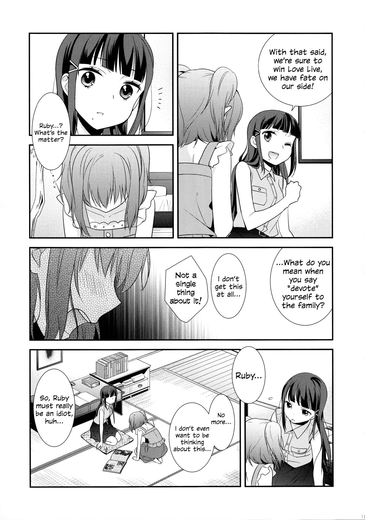 (Bokura no Love Live! 13) [Sweet Pea (Ooshima Tomo)] Kurosawa Shimai no Katei no Jijou | State of Affairs in The Kurosawa Sister’s Family Home (Love Live! Sunshine!!) [English] page 11 full