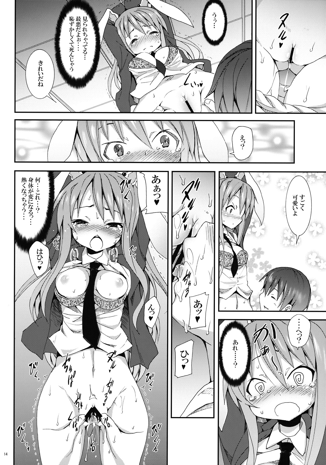 (C78) [Nounai Kanojo (Kishiri Toworu)] Eientei de Usagi Gari ~Kagen~ (Touhou Project) page 14 full