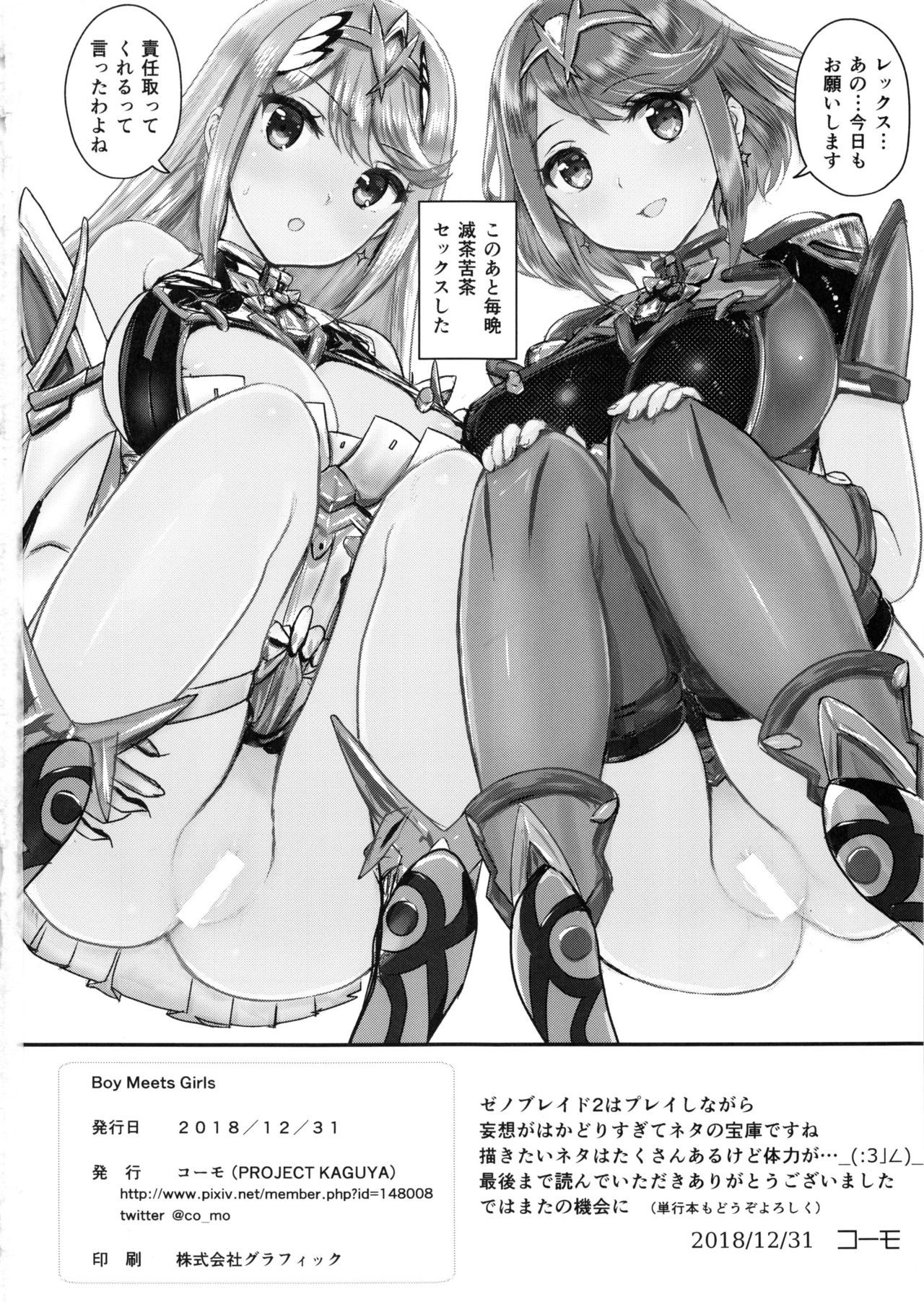 (C95) [PROJECT KAGUYA (Koumo)] Boy Meets Girls (Xenoblade Chronicles 2) page 19 full
