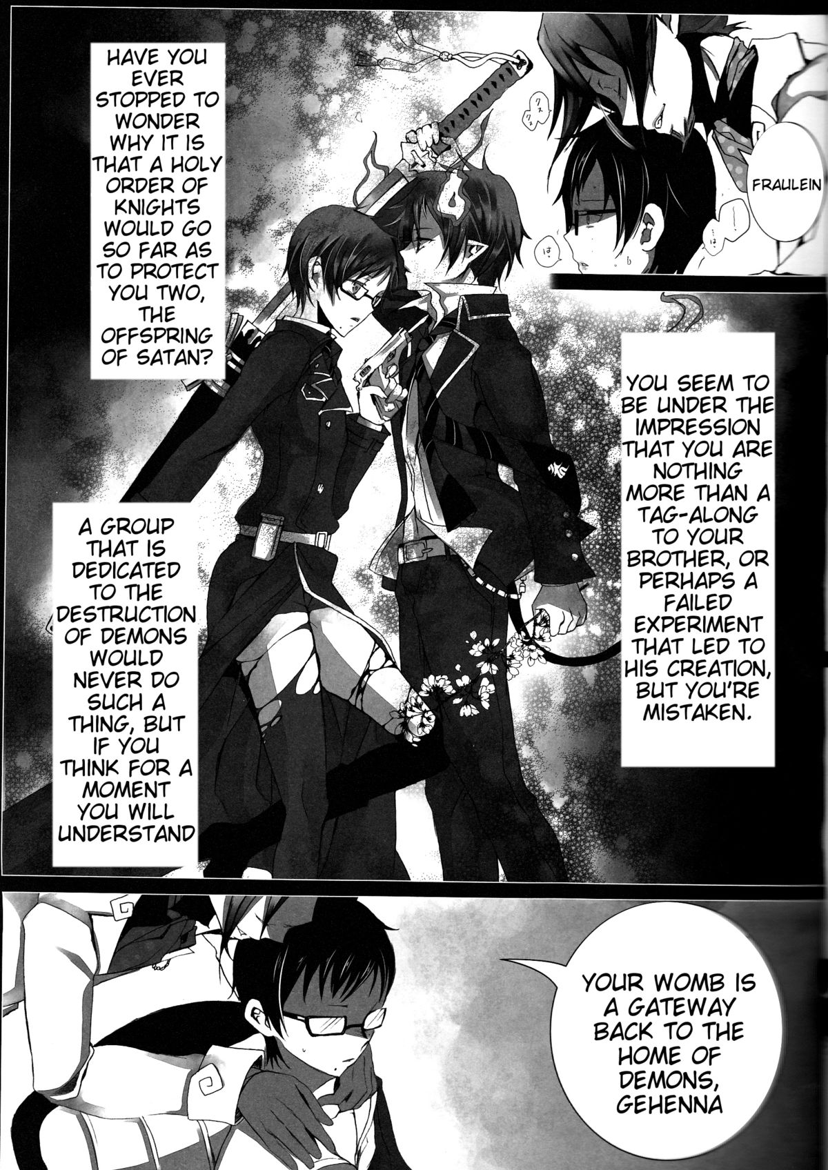 (C84) [Gensyoku Hakoniwa (Kintoki)] Exodus 2 (Ao no Exorcist) [English] {Tigoris Translates} [Ongoing] page 20 full