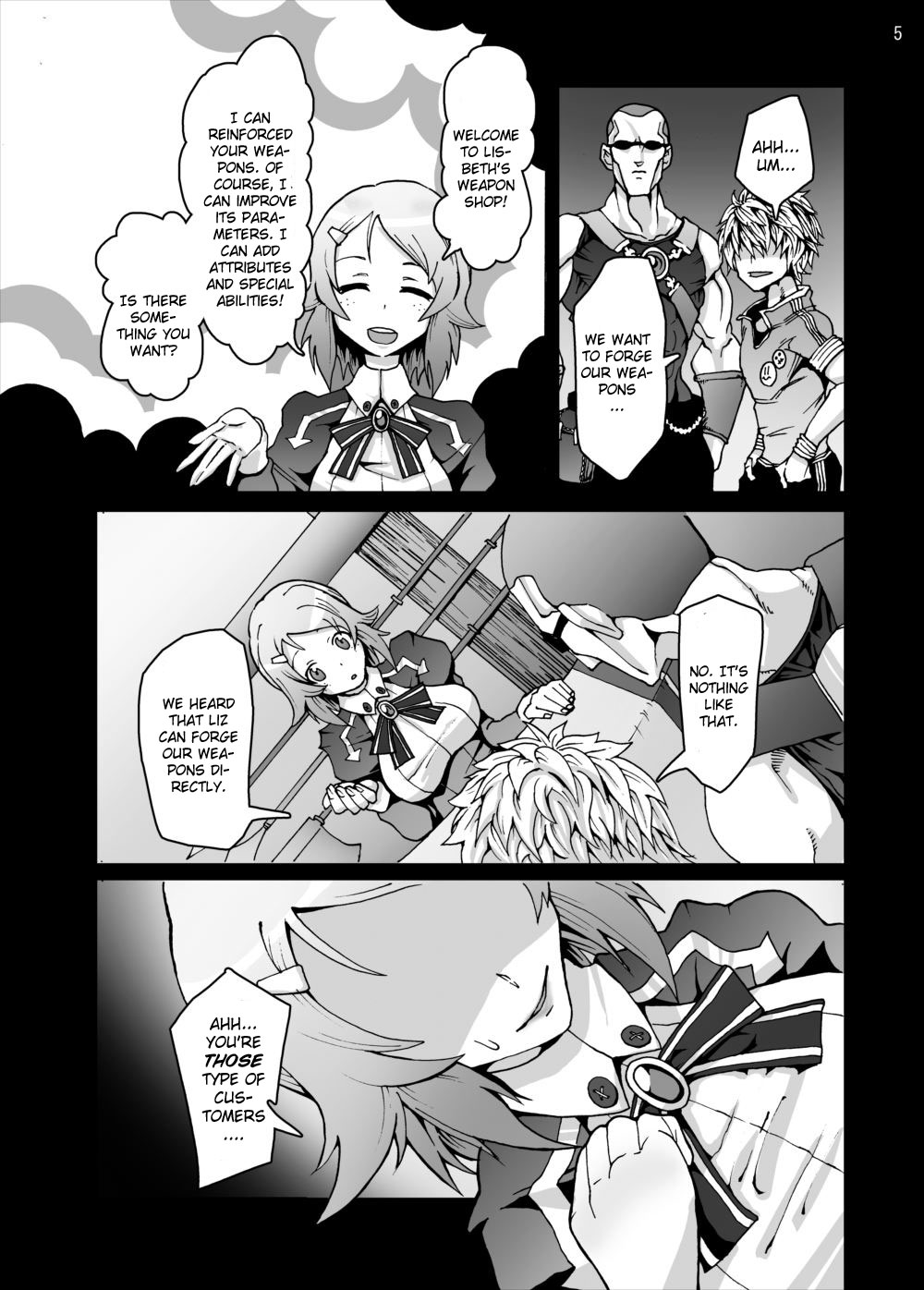 [Studio Nunchaku (Ahiru)] Lisbeth... Kirito ni wa Suterare, Kyaku ni wa Okasare Nakadashi Ninshin... Asuna to no Kakusa ga Hirogaru Online (Sword Art Online) [English] {CGrascal} page 4 full