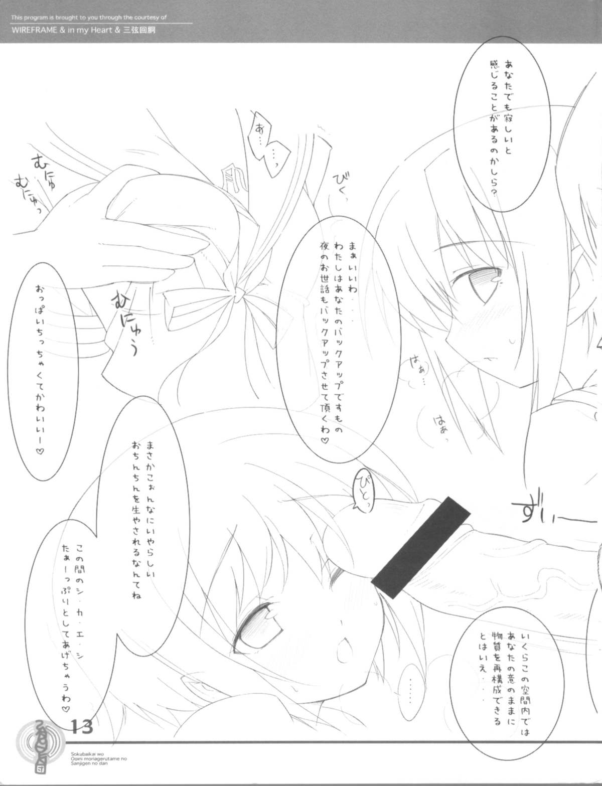 (Kinsoku Jikou desu Kyon-kun (heart)) [SANGENKAIDOU, WIREFRAME (Mifune Yatsune, Yuuki Hagure)] Nagato Pussy is Mighty Cold. (The Melancholy of Haruhi Suzumiya) page 13 full