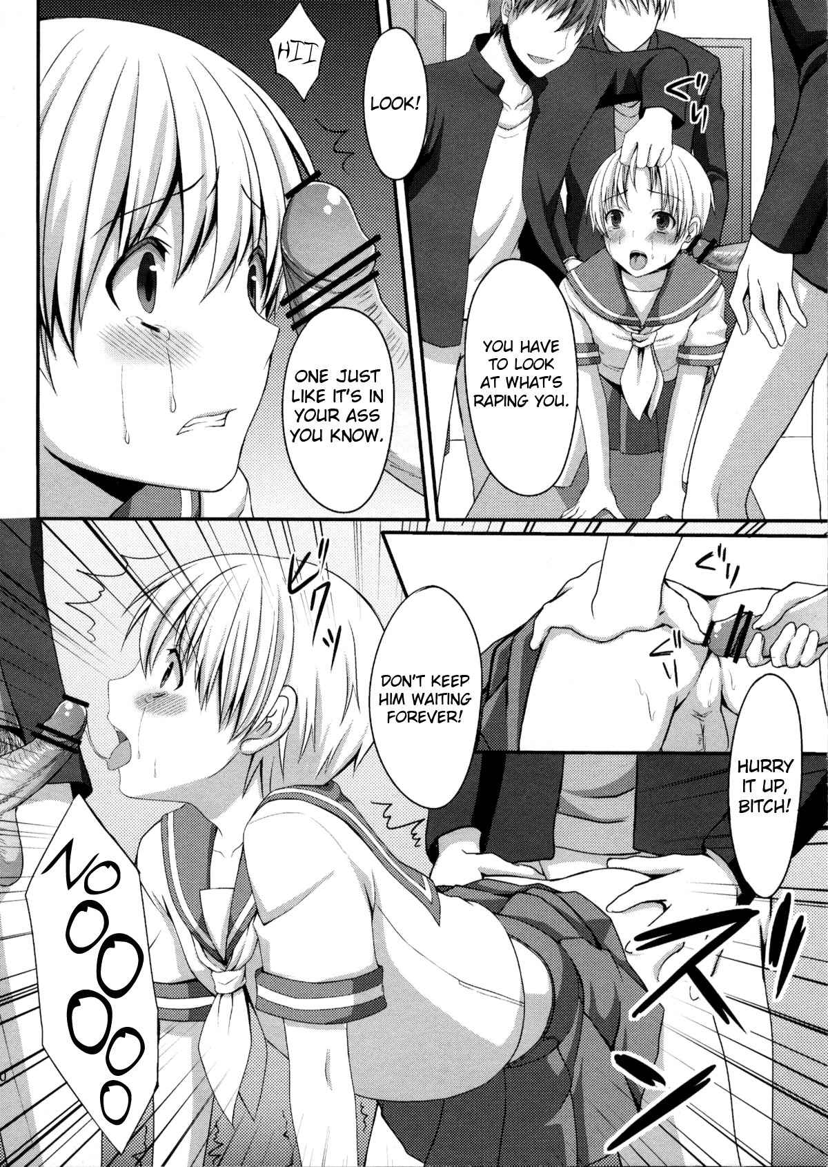 (Nyosoket!) [Tottototomekichi, InkStone (Tomekichi, Amami Ryouko)] Shounen ni Josousasete Ijimete Mita | Let's Force Him to Crossdress and Rape Him [English] =LWB= page 9 full