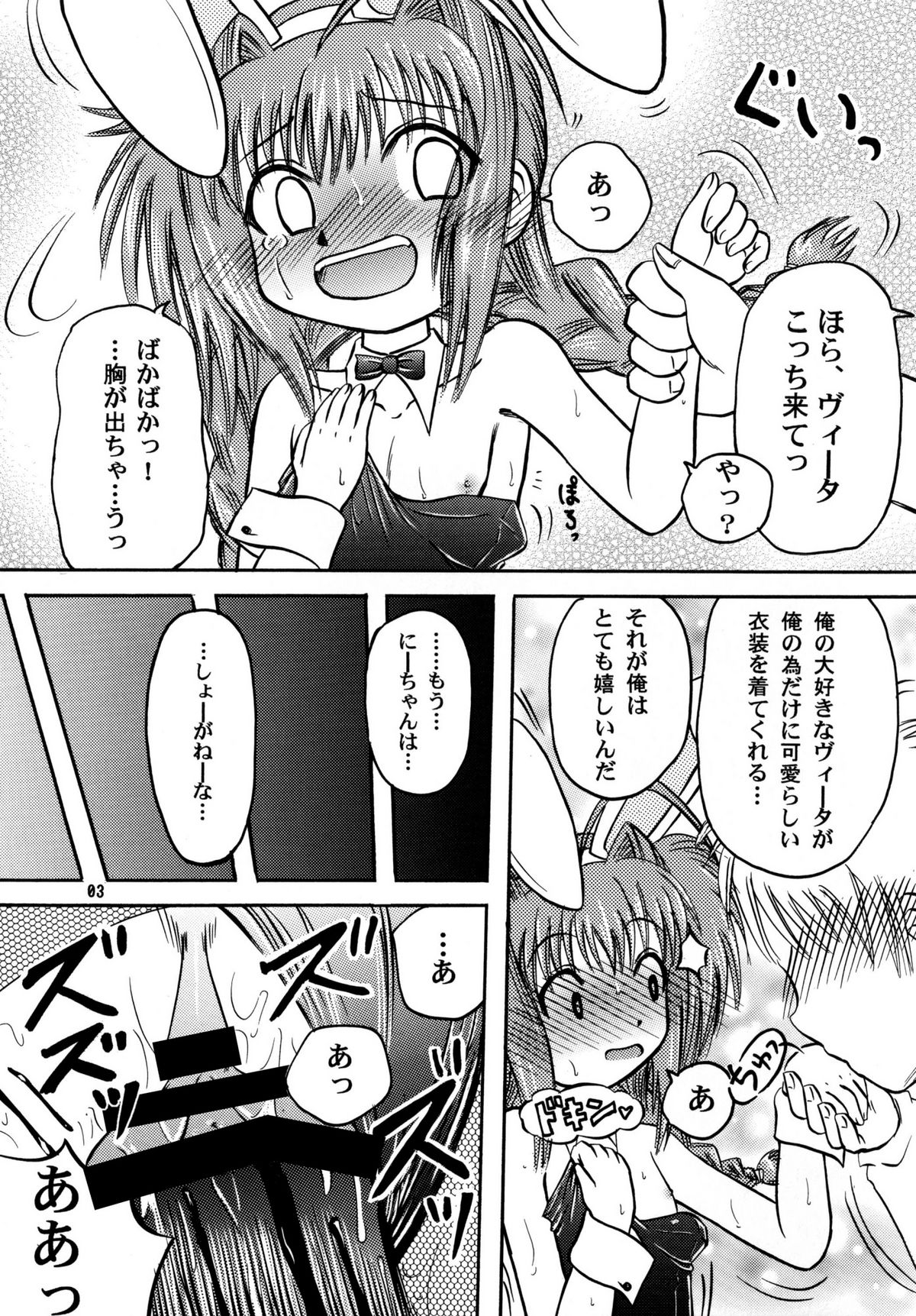 (Lyrical Magical 7) [Akachi (Shinozuki Kou)] Kosu Vita ~Bunny-hen~ (Mahou Shoujo Lyrical Nanoha) page 3 full