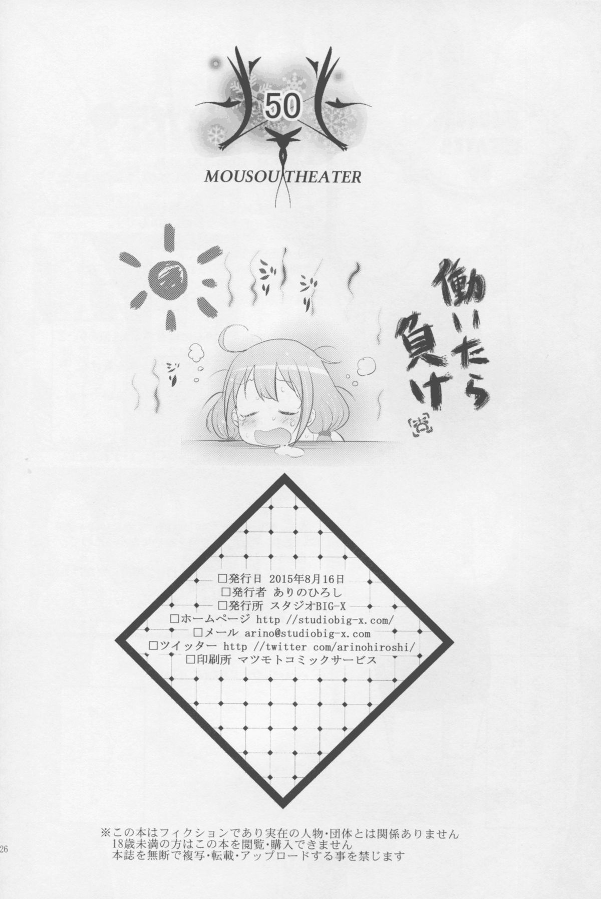 (C88) [STUDIO BIG-X (Arino Hiroshi)] MOUSOU THEATER 50 (THE IDOLM@STER CINDERELLA GIRLS) page 26 full