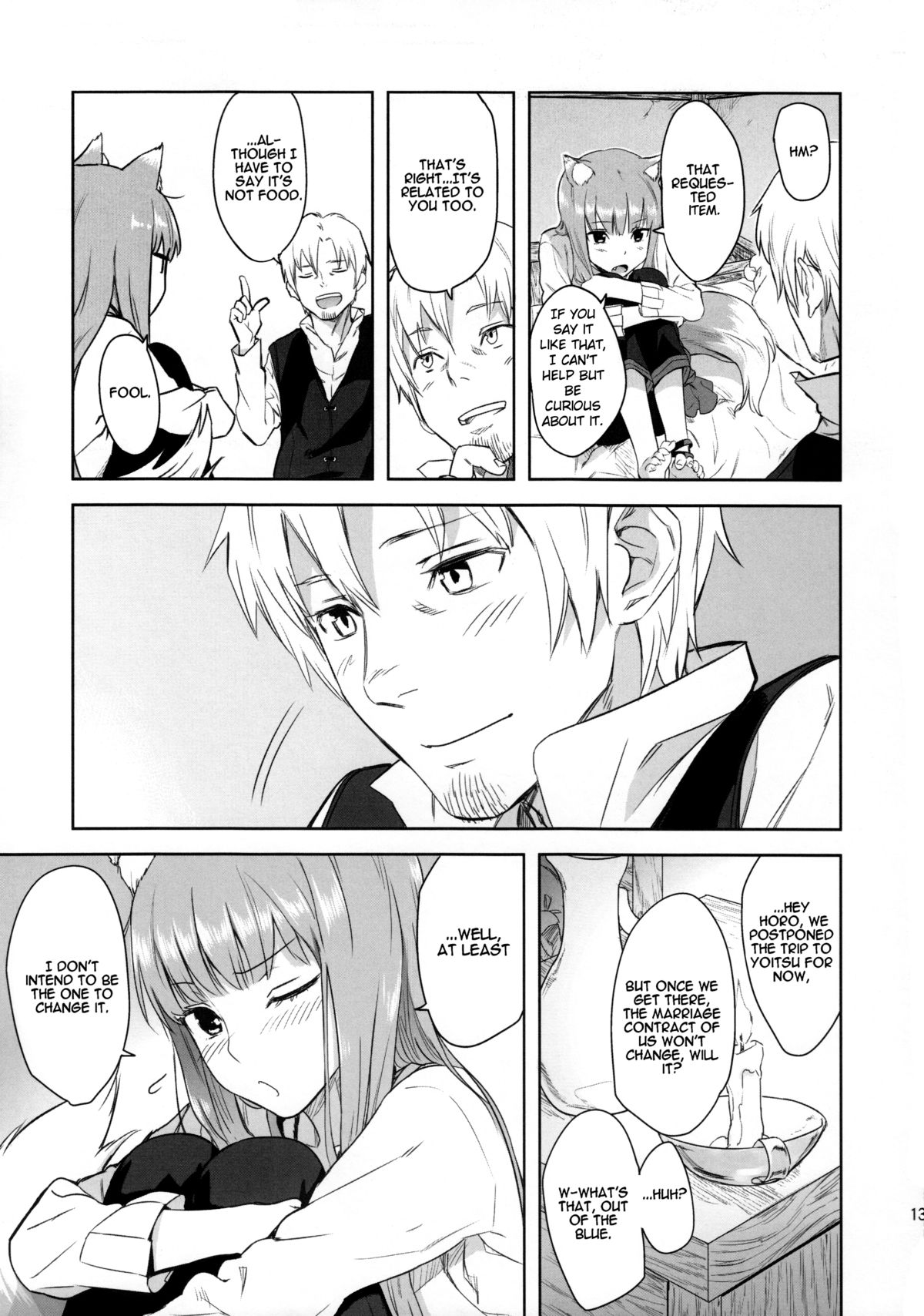 (C83) [Ajisaidenden (Kawakami Rokkaku, Takanashi Rei)] Harvest II (Spice and Wolf) [English] [VLtrans] [Decensored] page 13 full