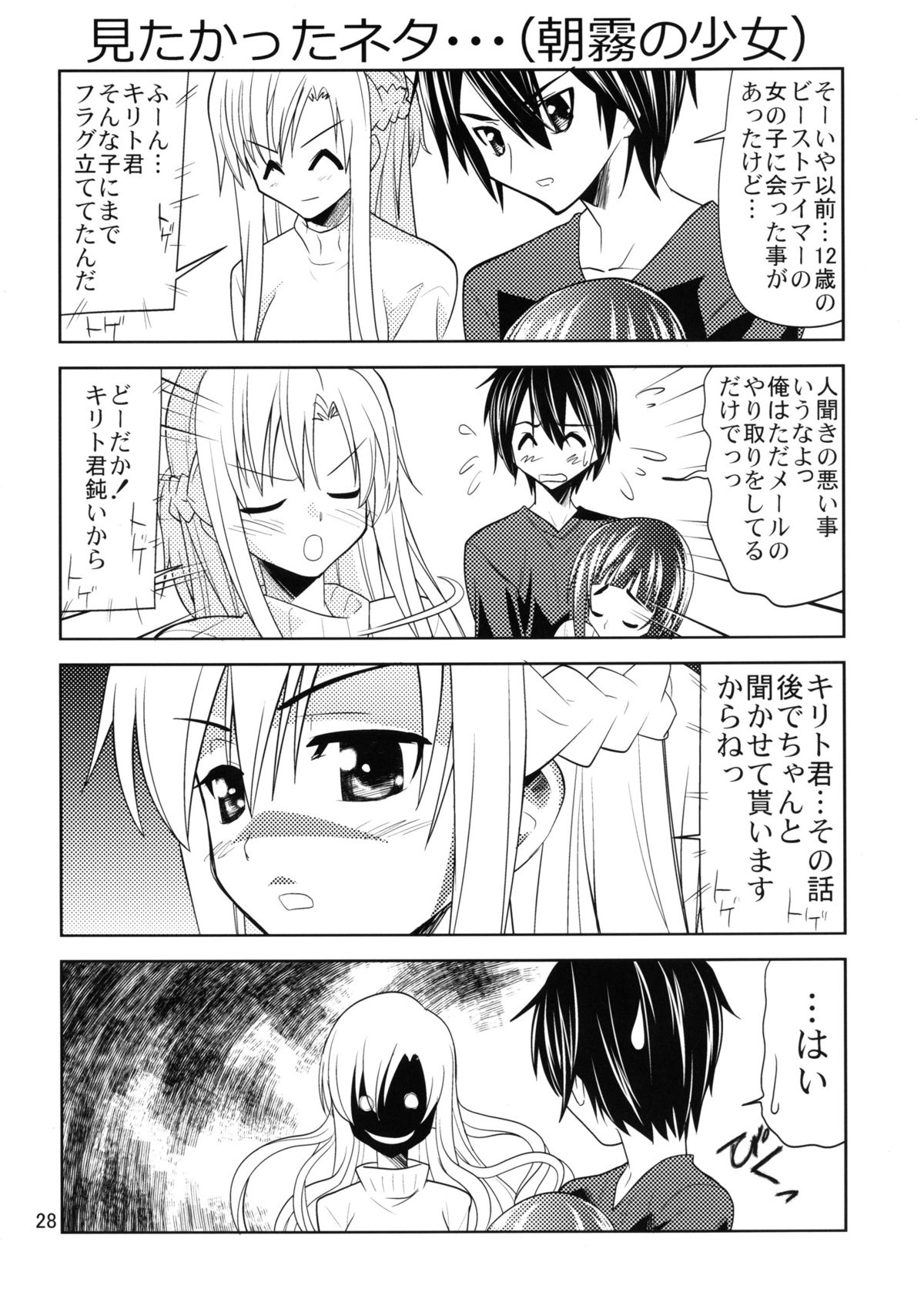 (C83) [MORIMI-YA (Morimi Ashita)] Toraware no Kokoro (Sword Art Online) page 28 full