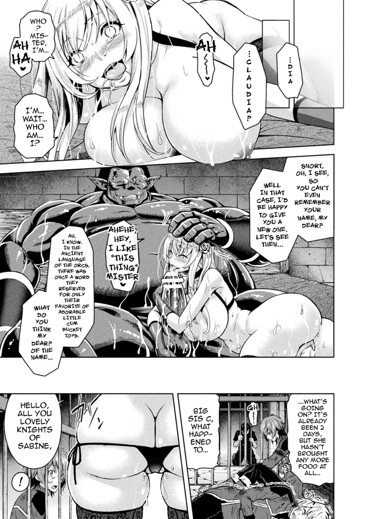 [Yamada Gogogo] Erona ~Orc no Inmon ni Okasareta Onna Kishi no Matsuro~ | Erona ~The Fall of a Beautiful Knight Cursed with the Lewd Mark of an Orc~ Ch. 1-3 [English] {darknight} page 76 full