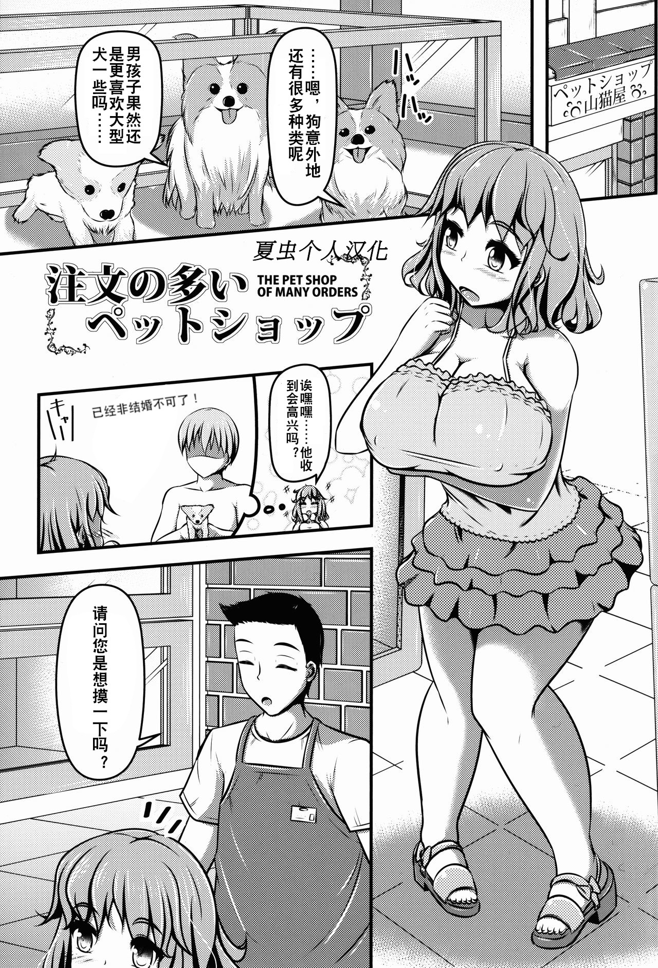 (C90) [Shiroi Shinoshino (Shinoda Kazuhiro)] Chuumon no Ooi Pet Shop [Chinese] [夏虫个人汉化] page 3 full