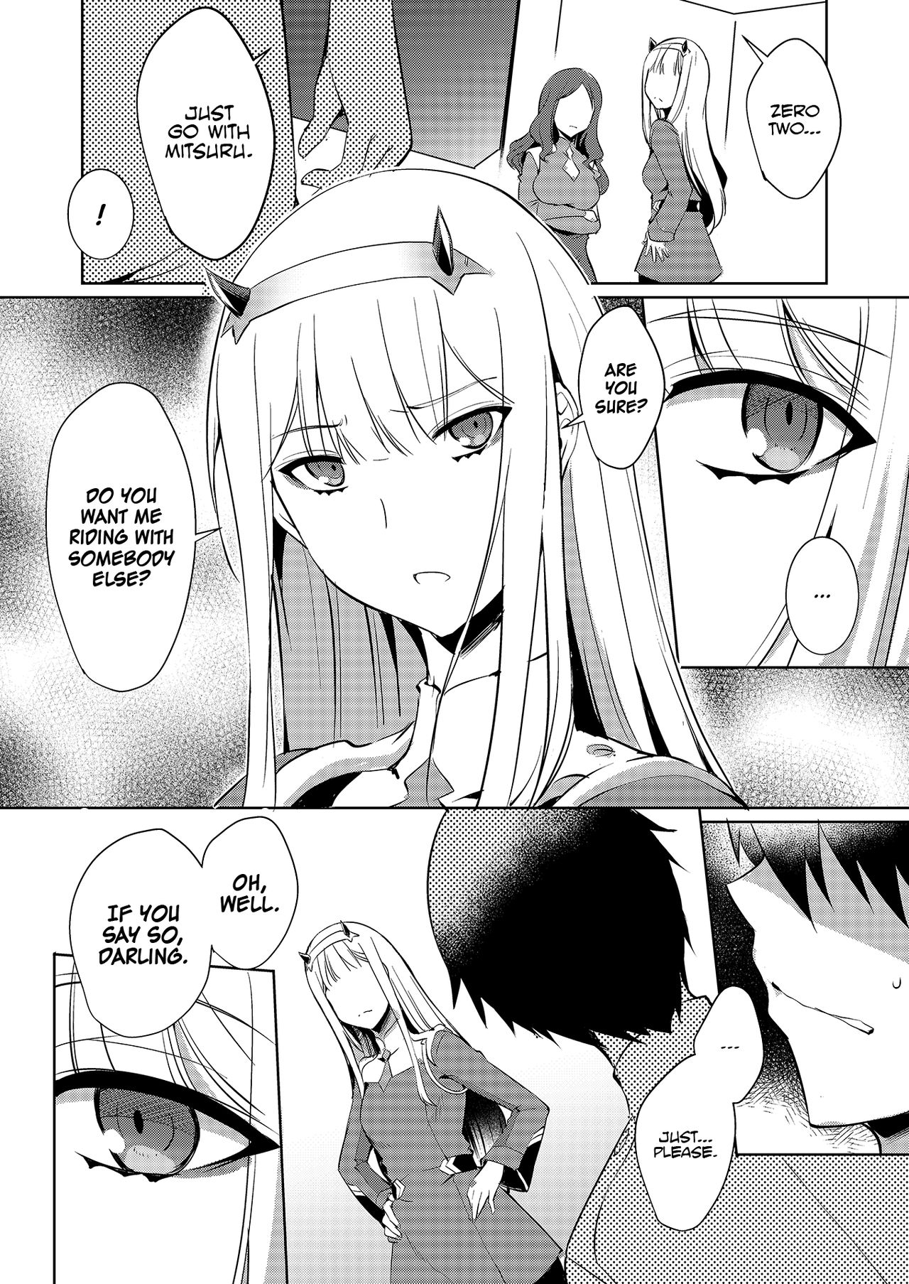 [Once Only (Nekoi Hikaru)] Mitsuru in the Zero Two (Darling in the Franxx) [English] [Rotoscopic + Nero] [Digital] page 6 full