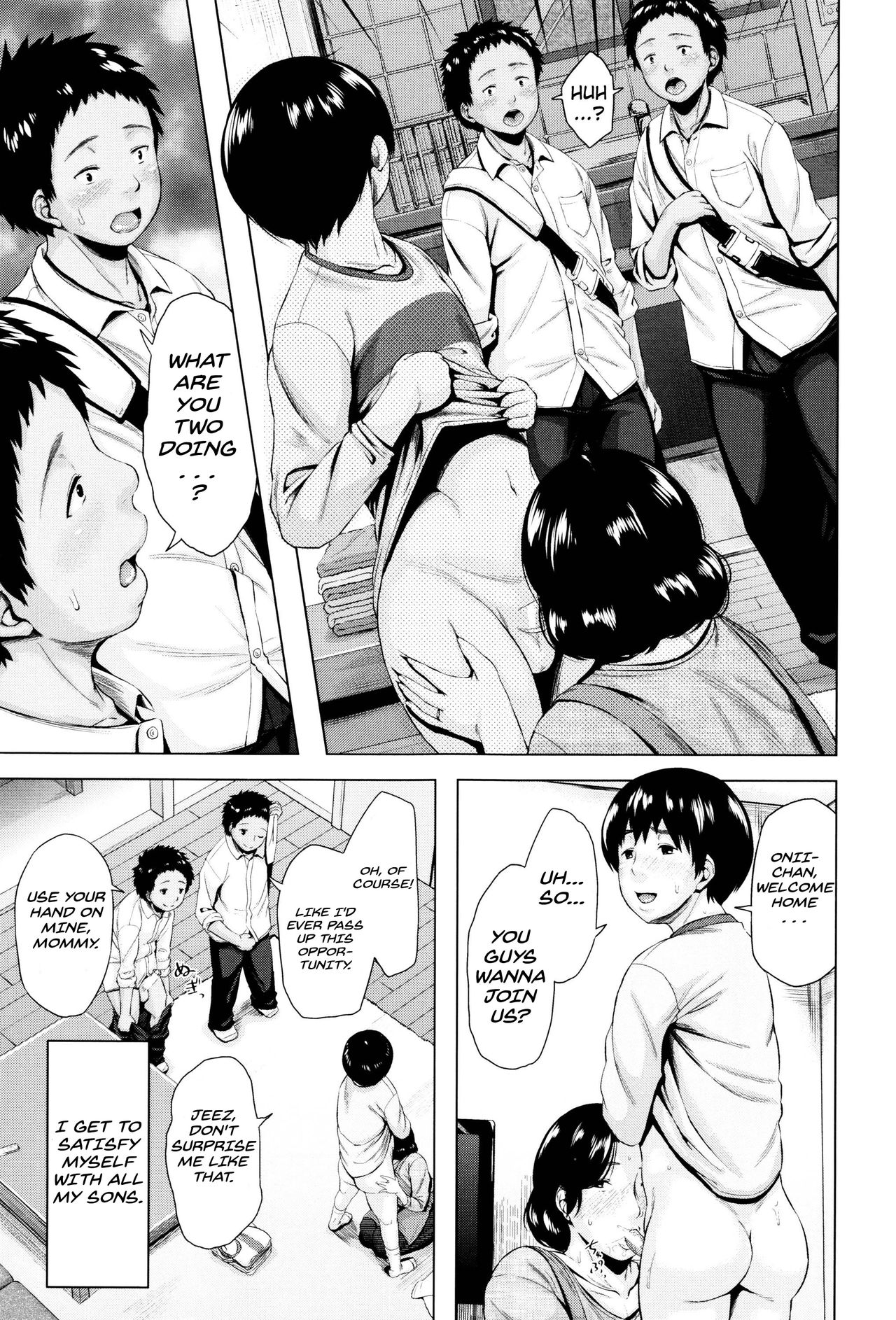 [Jitsuma] Boshishishishishishi Soukan  Mom x 6 Children Adultery page 7 full