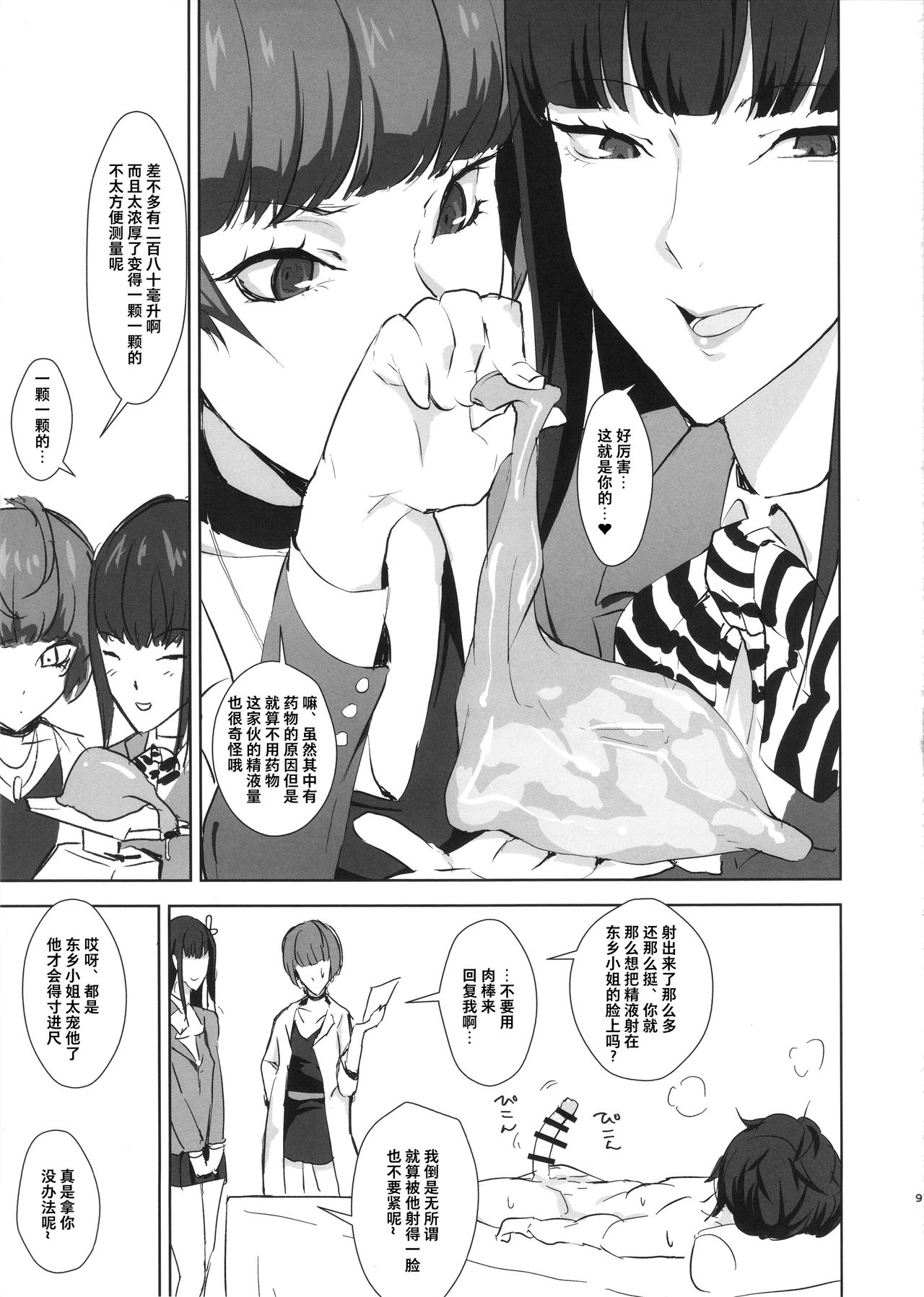 (C92) [Poppenheim (Kamisyakujii Yubeshi)] Ippai Daseru Kimi ga Suki (Persona 5) [Chinese] [不咕鸟汉化组] page 9 full