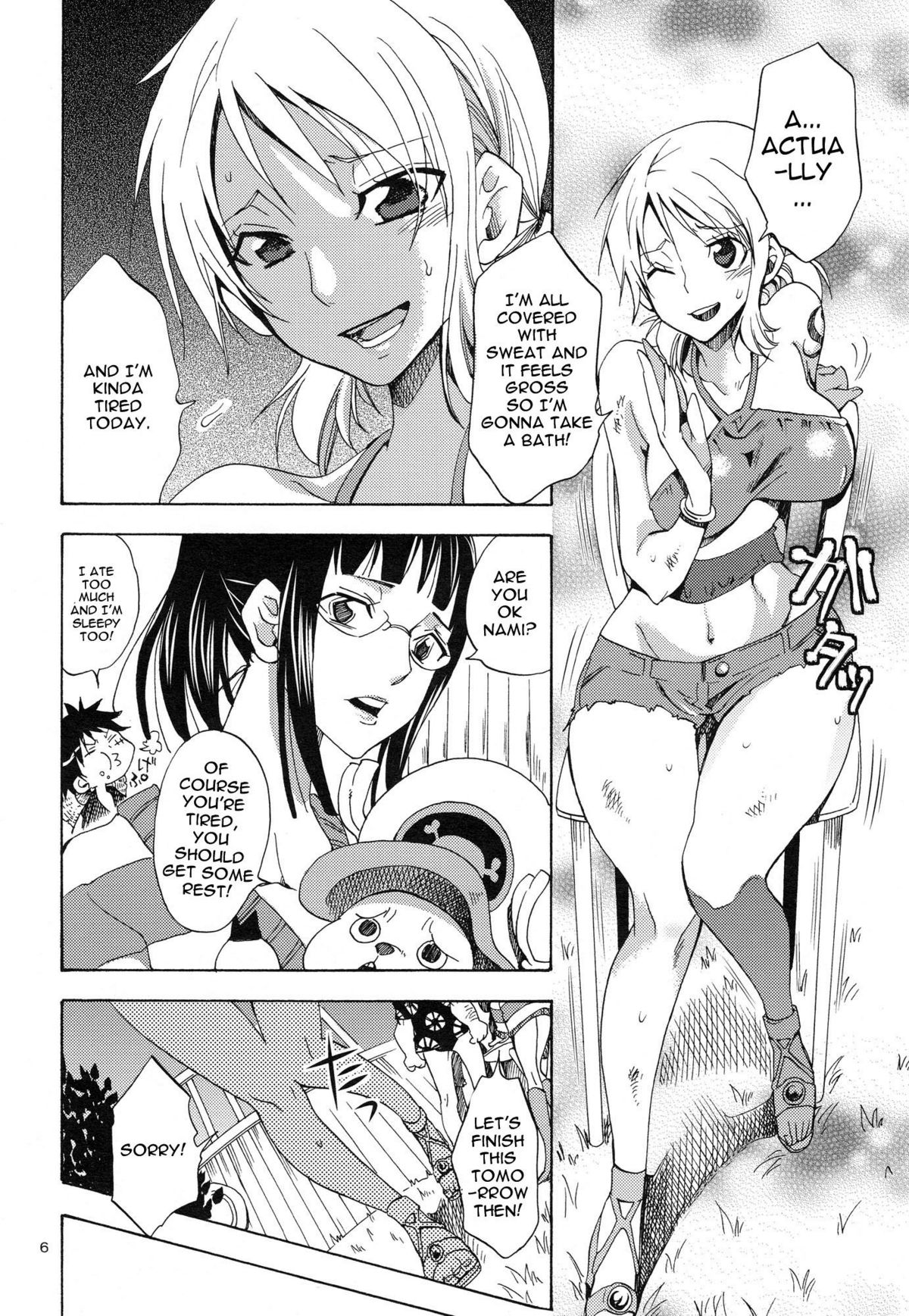 (SC48) [Kurione-sha (YU-RI)] Erotic World (One Piece) [English] {doujin-moe.us} page 5 full