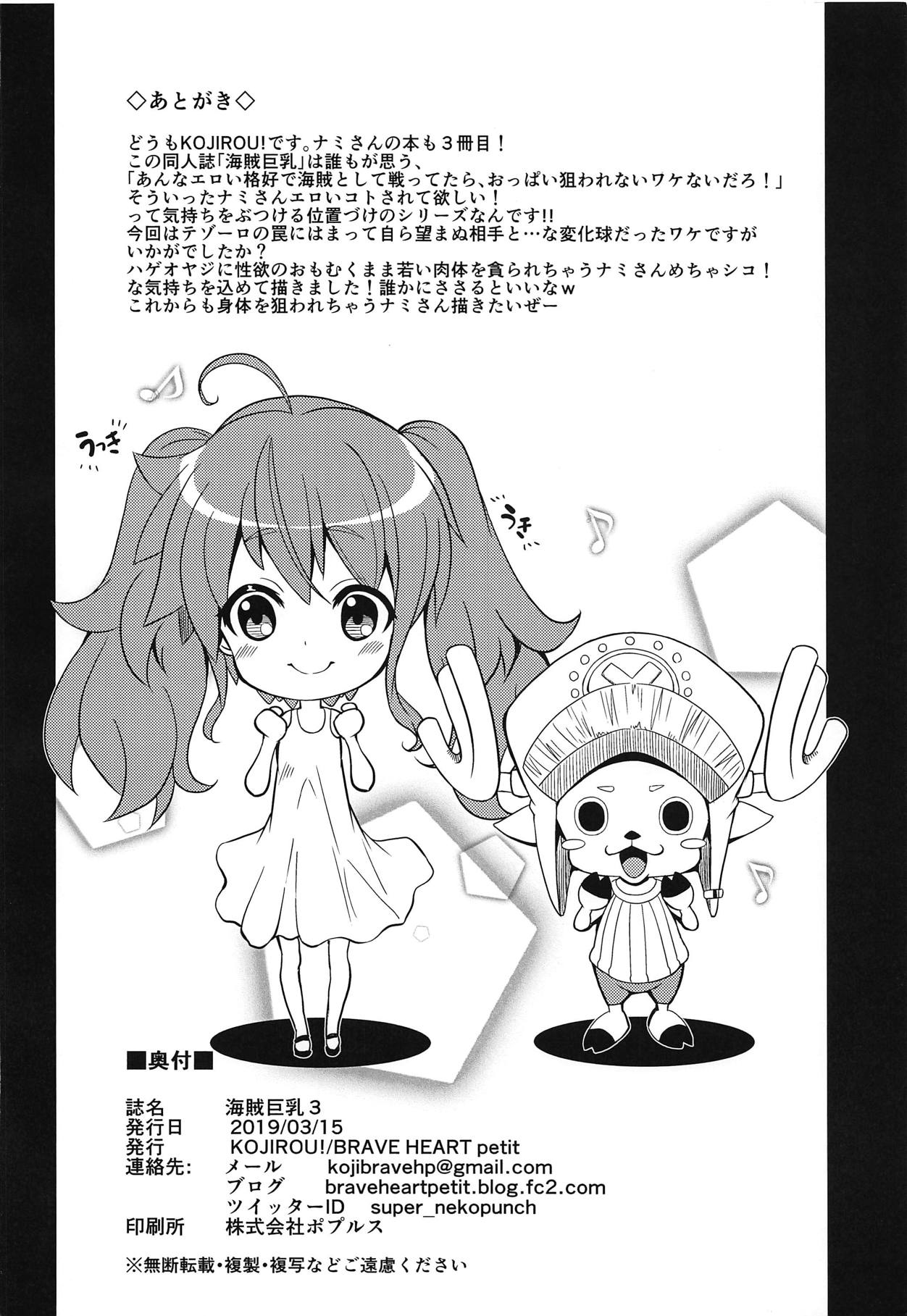 [BRAVE HEART petit (KOJIROU!)] Kaizoku Kyonyuu 3 (One Piece) [English] {doujins.com} page 25 full