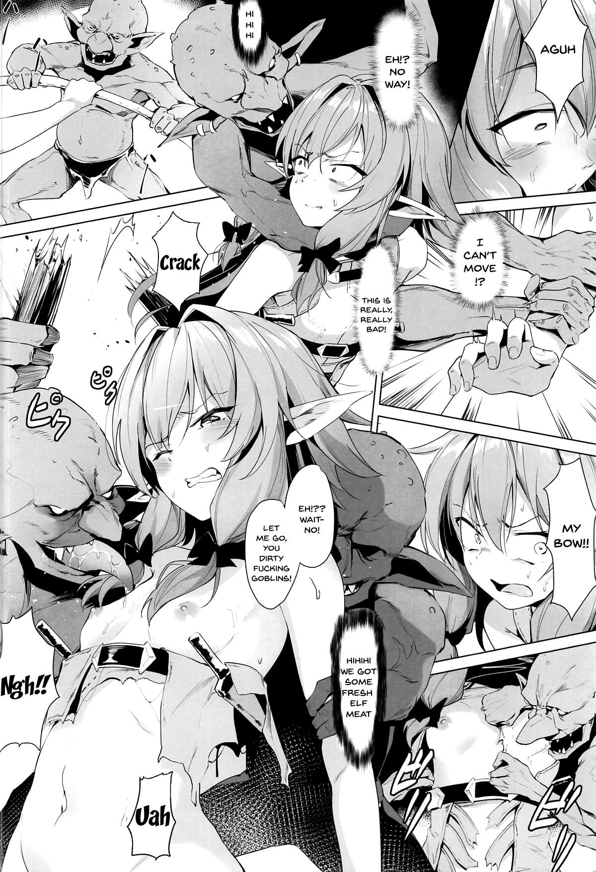 (C95) [Nameless (GuiZhenCao)] Moshi Onna Seirei ga Goblin ni Tsukamattara... (Goblin Slayer) [English] [Doujins.com] page 3 full