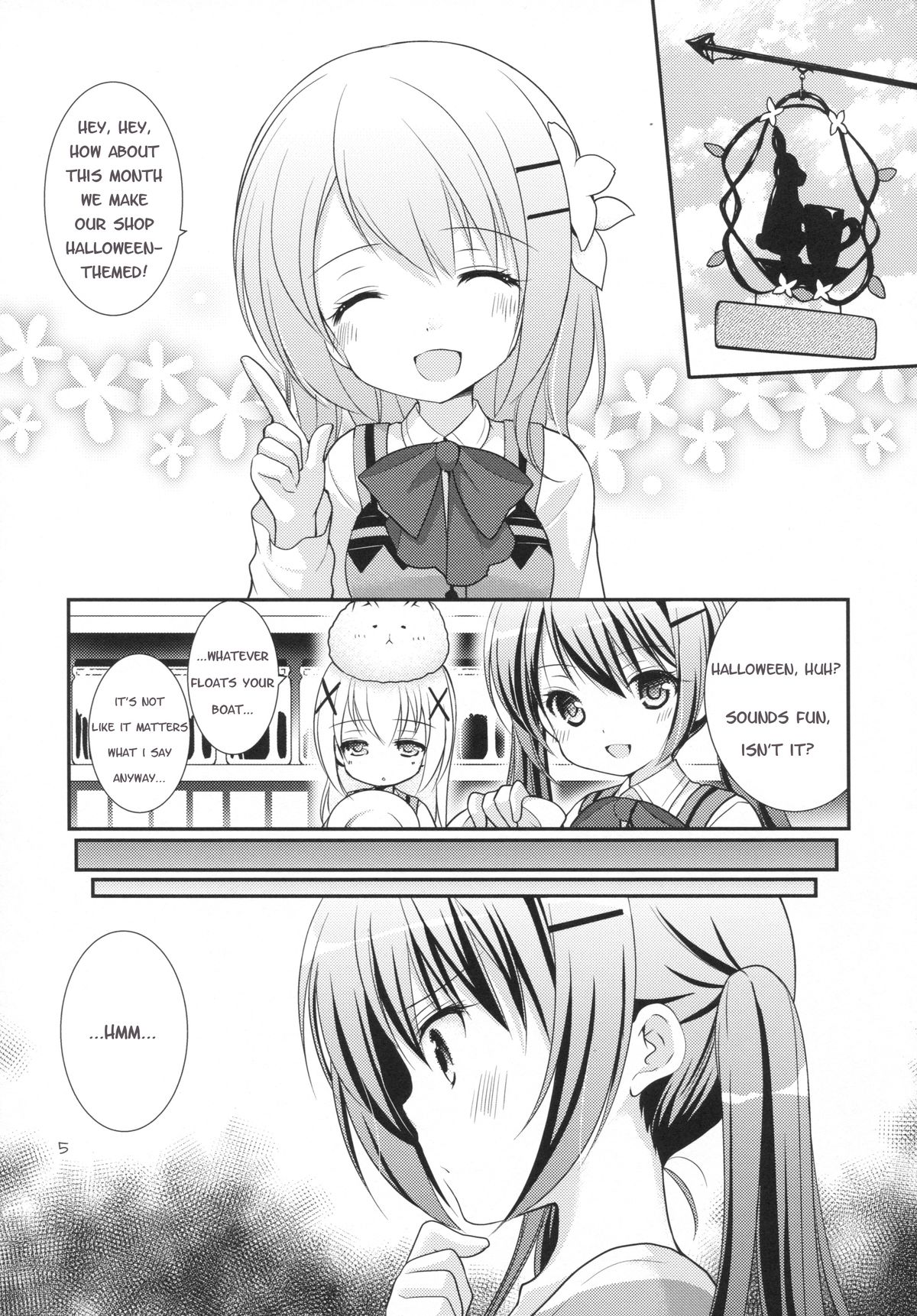 (SC65) [Singleton (Azuma Yuki)] Sharo to Rize no Himitsu no Lesson | Sharo & Rize Secret Lesson (Gochuumon wa Usagi desu ka?) [English] [p106] page 4 full