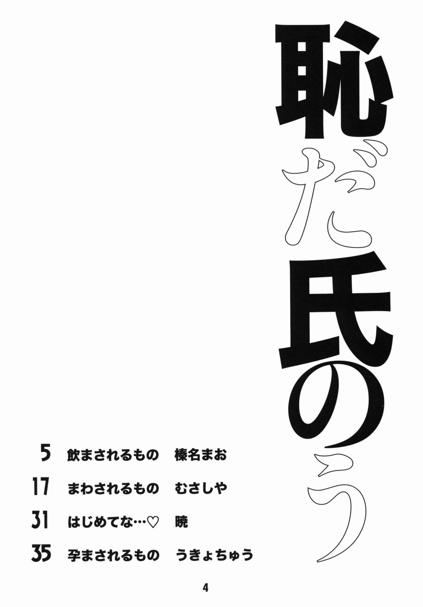 (CR31) [Shinohara Heavy Industry (Akatsuki, Haruna Mao, Musashiya, Ukyochu)] Hajishino (Hajimete No Orusuban) page 3 full