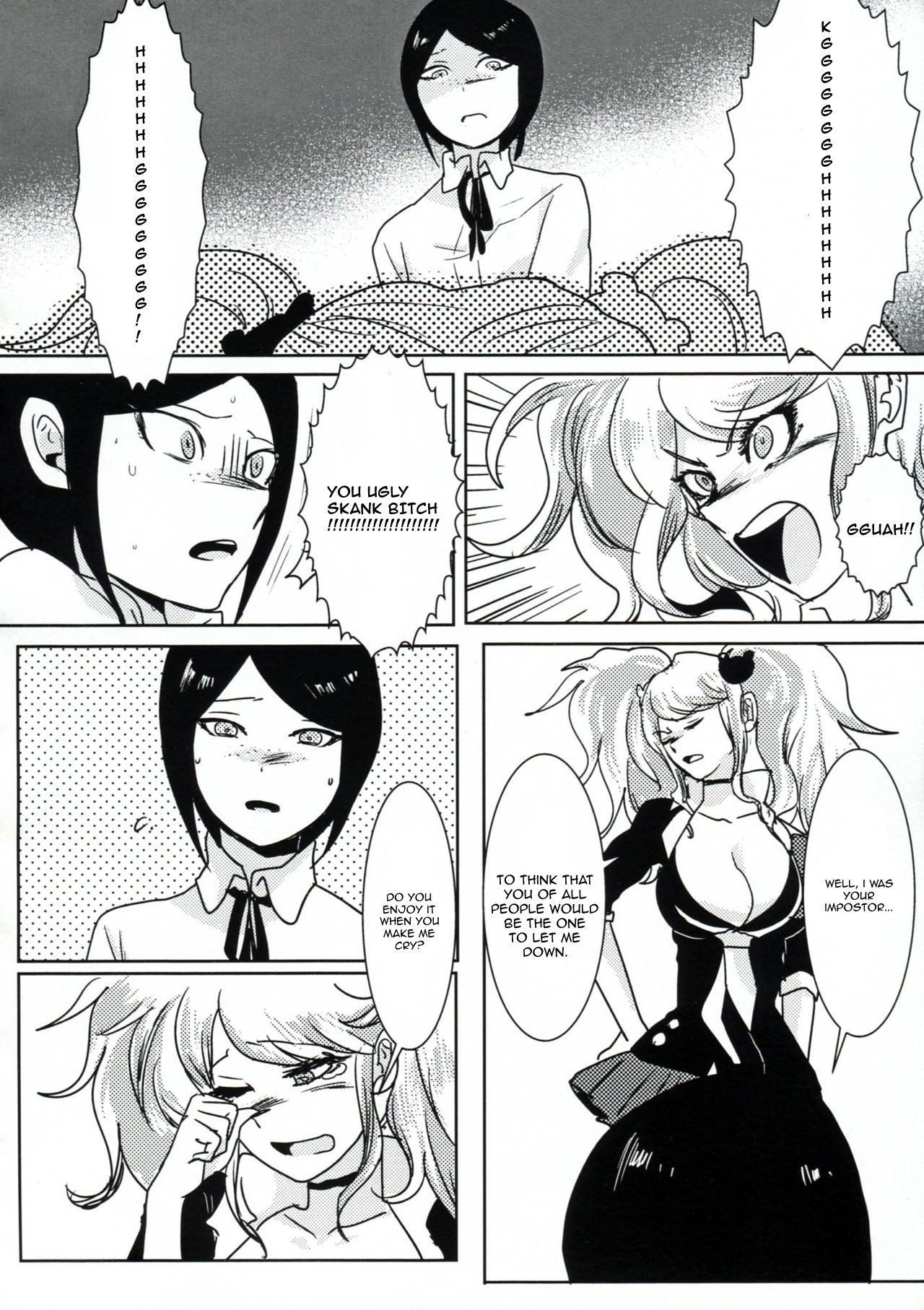 (Gakuen Trial) [Hanaji (Douman Ao)] Psycho x Fake (Danganronpa) [English] [Amamiami-kun] page 5 full