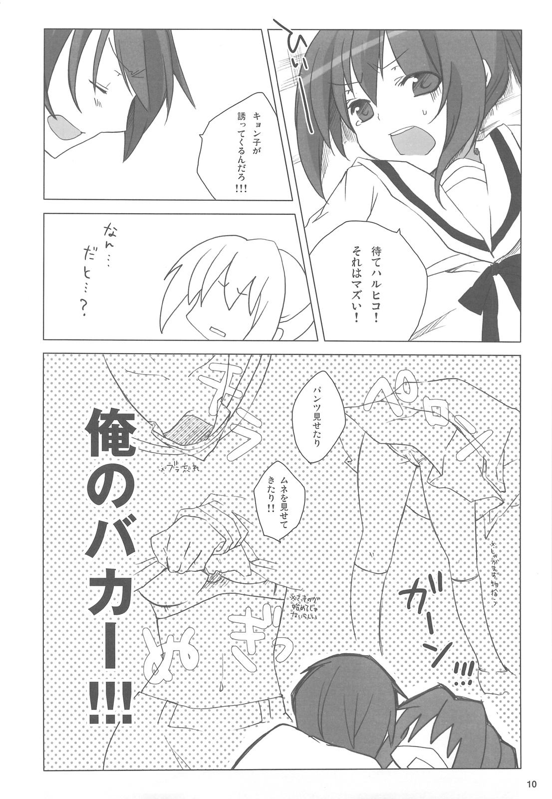 (COMIC1☆3) [nEetest (Yusya)] Kyonko no Hajimete (Suzumiya Haruhi no Yuuutsu) page 10 full