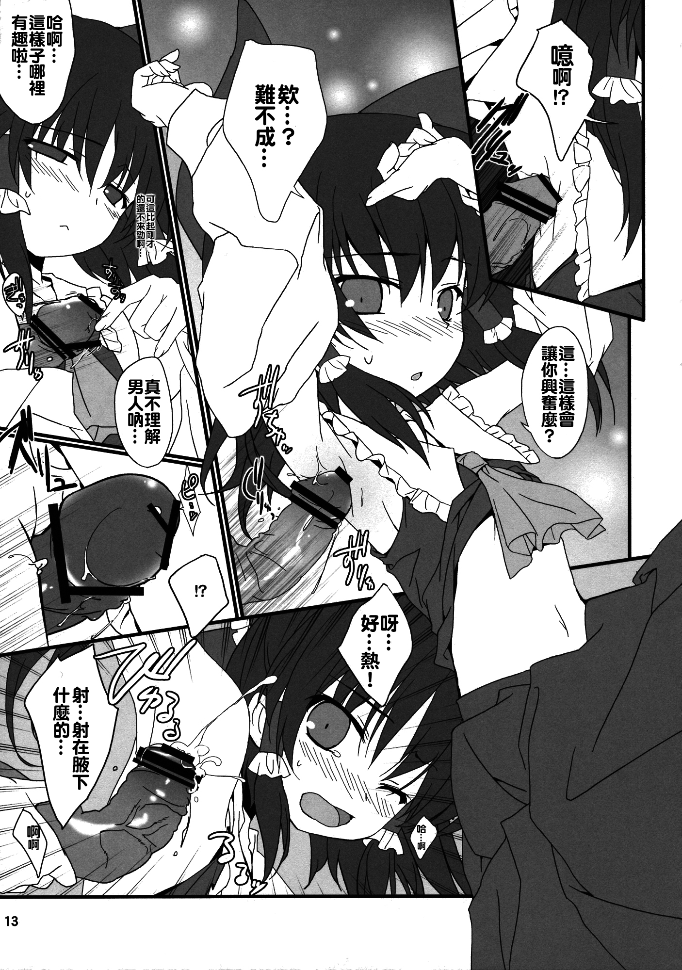 (C78) [Toriaezu (Kari) (Tororo)] Hakurei Rape (Touhou Project) [Chinese] [oo君個人漢化] page 13 full