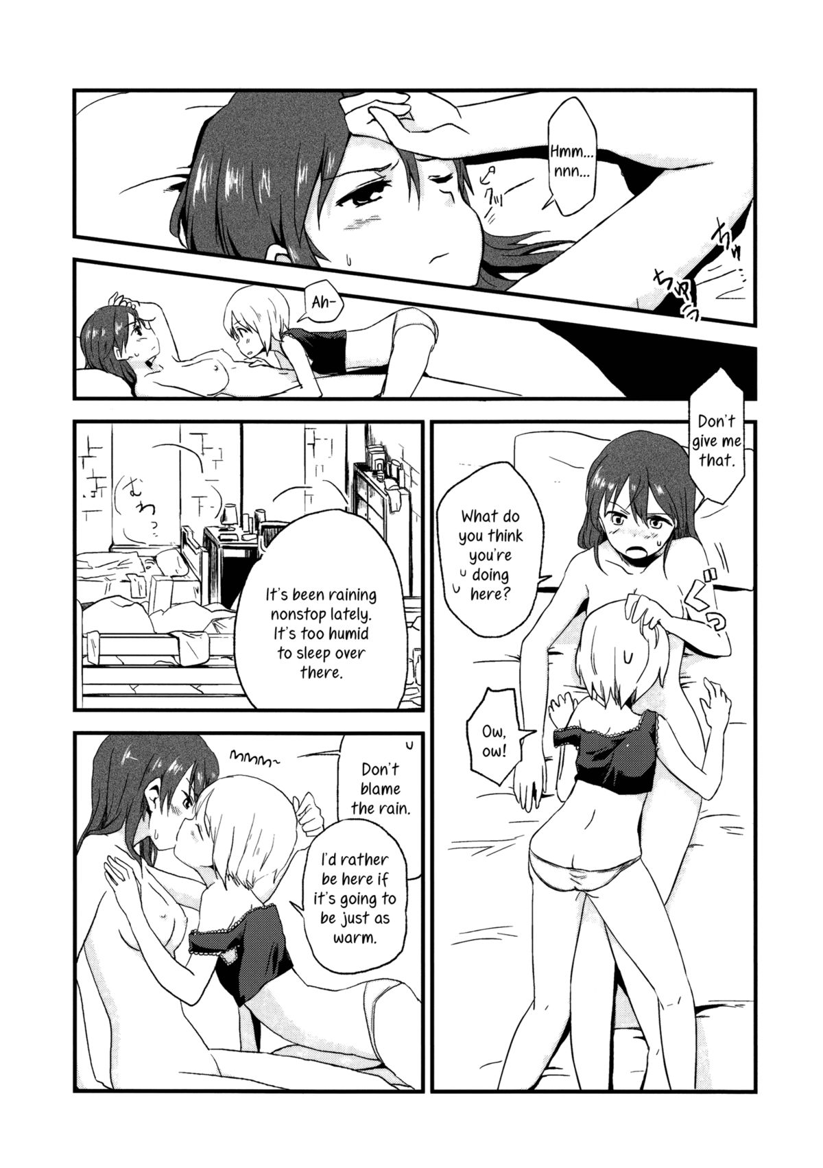 (C80) [Kurocan (Itsuki Kuro)] Hartmann2.5 Ame no Hi no XXX | XXX on a Rainy Day (Strike Witches) [English] [Yuri-ism] page 2 full