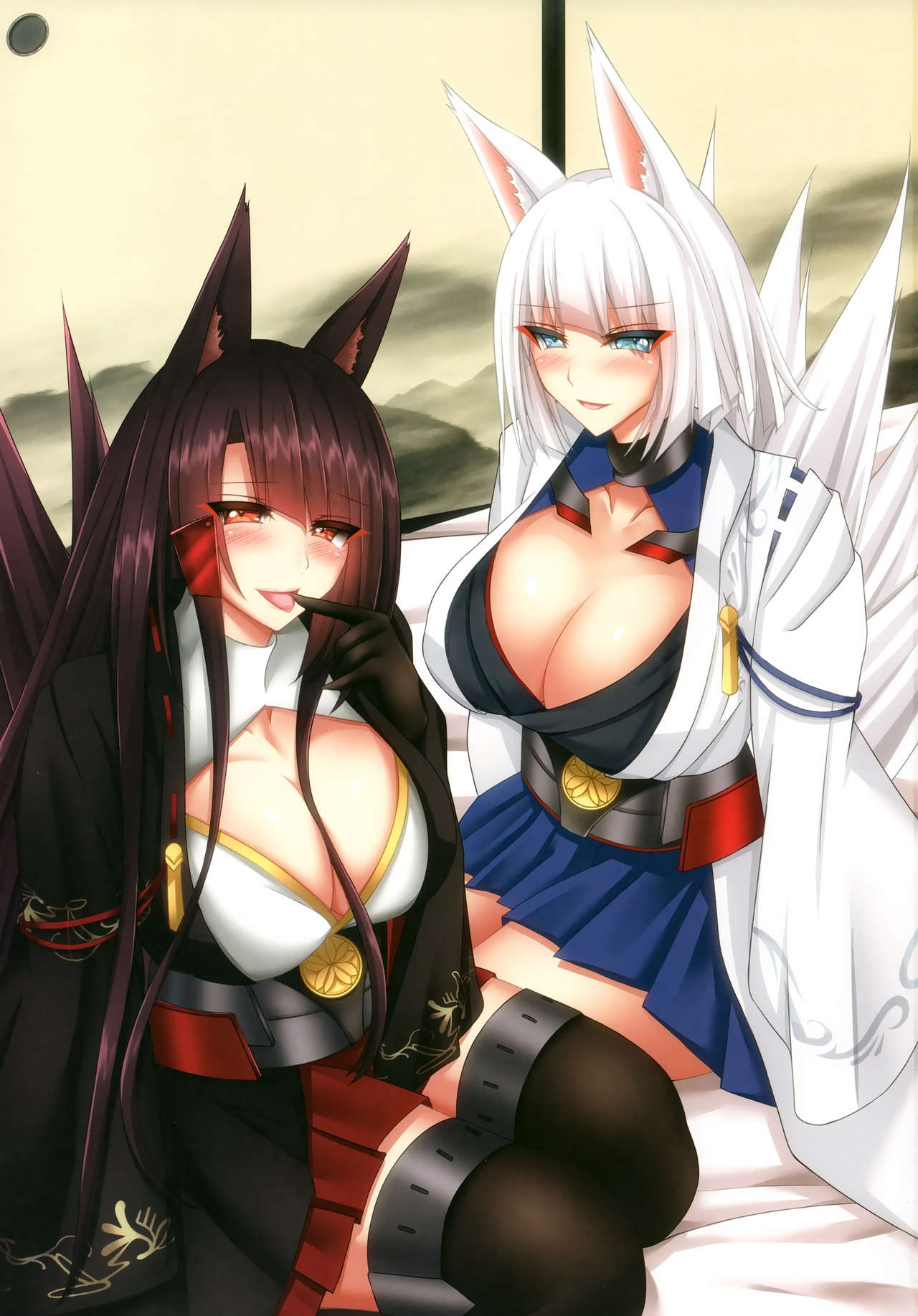 (C96) [Gekkou Sanctuary (Momijizuki Luna)] Hatsujou x Megitsune - Ikkou-sen no Bousou Ai- (Azur Lane) page 2 full