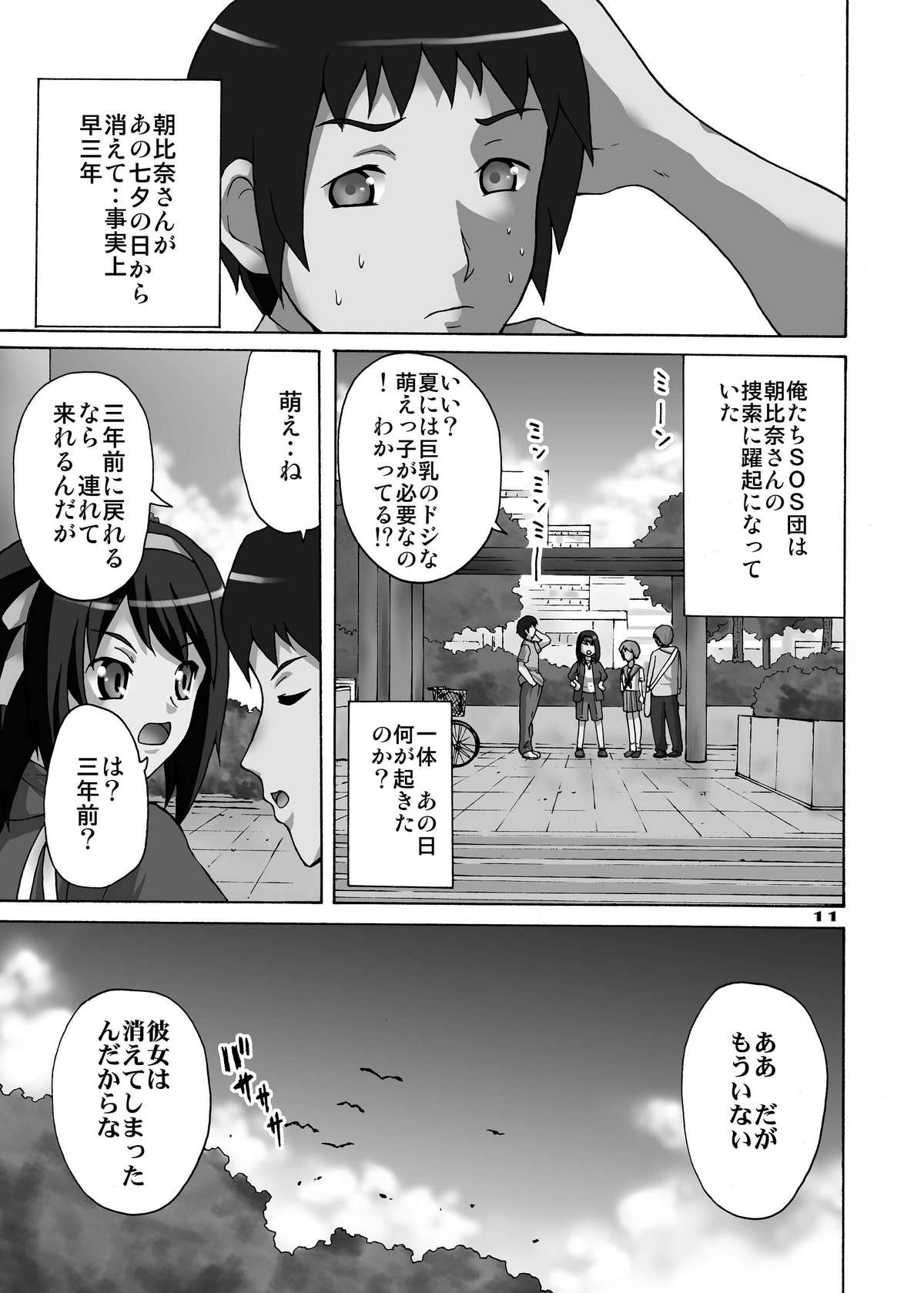 (C77) [MISAKIX MEGAMIX (Misakitou)] SOS!! Double Shussan!! (Suzumiya Haruhi no Yuuutsu) page 10 full