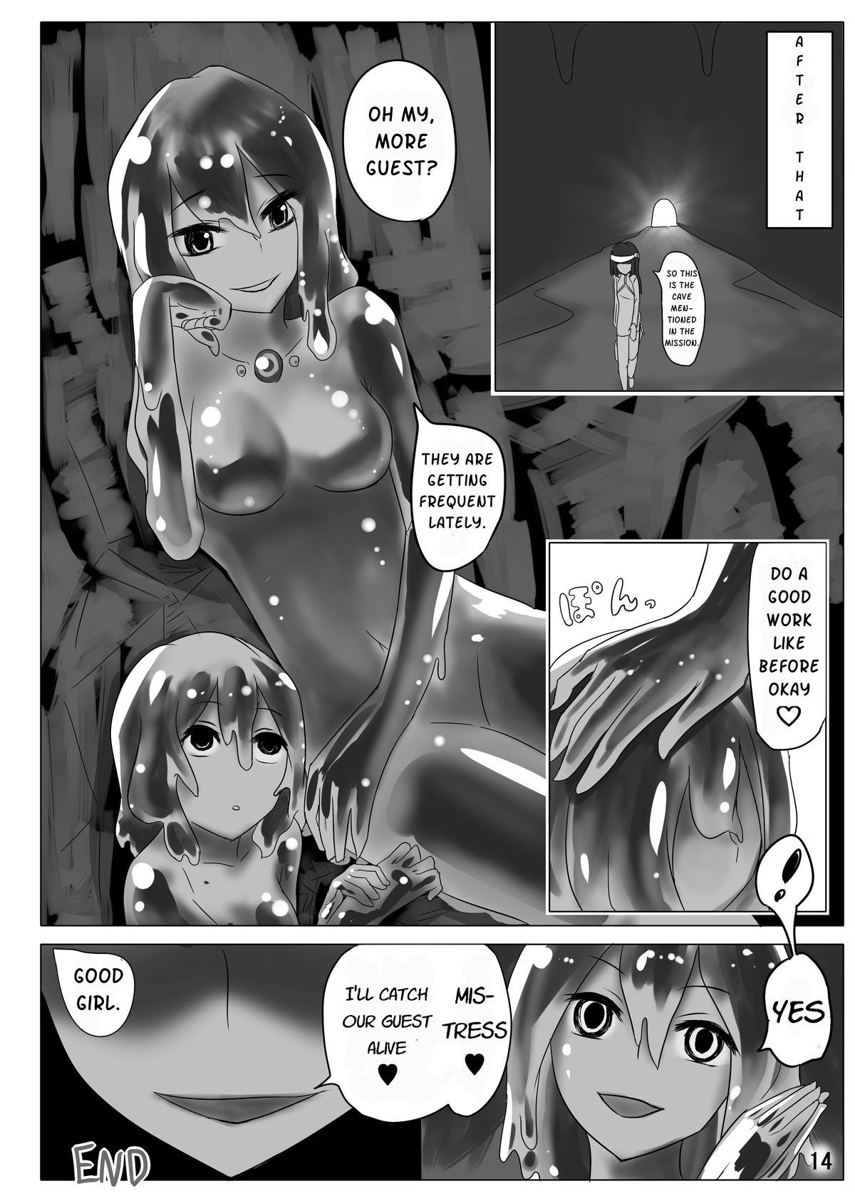 [Intondou (Stealth Moko)] Jingai Lez Rape -Slime Hen- | Jingai Lez Rape -Slime story- [English] [Rand Anything Project] [Digital] page 15 full