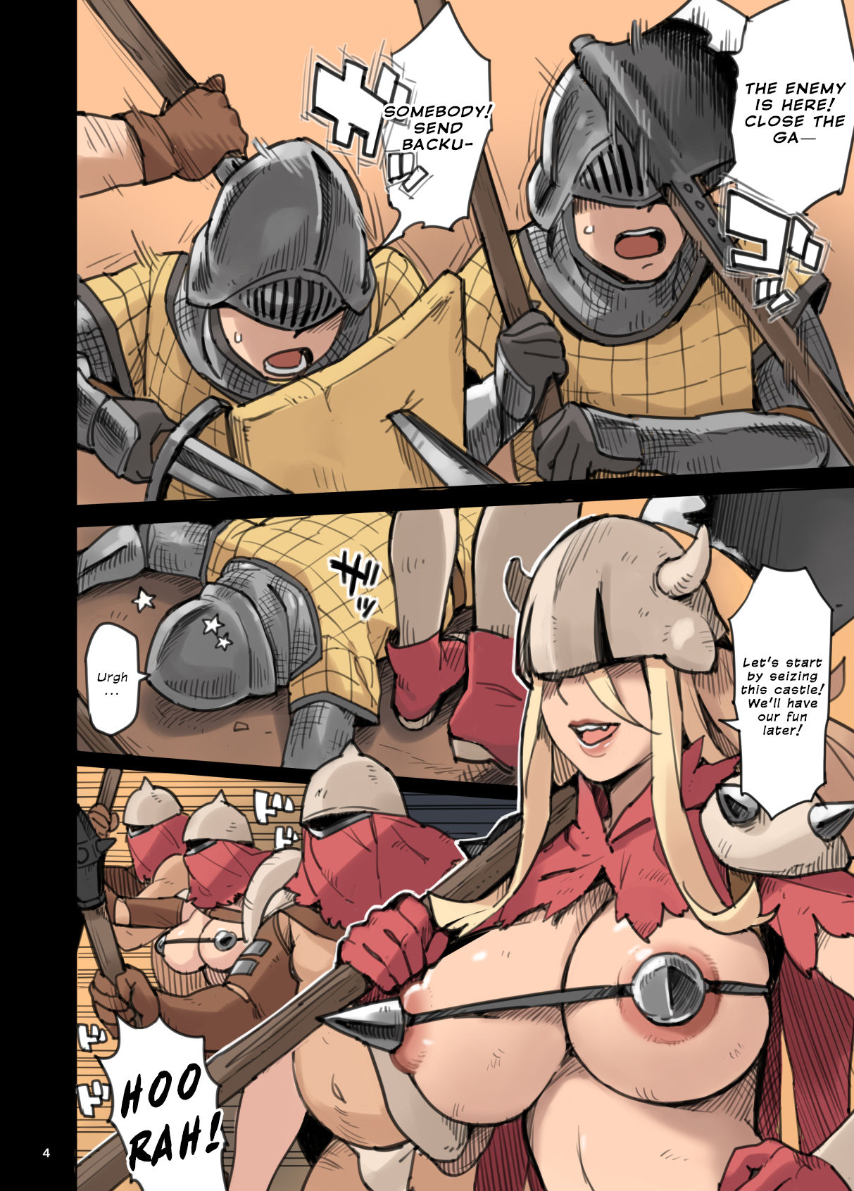 [Irotenya] Shinryaku no Wild Ecchi Teikoku!! -Inran Dasshutsu Hen- | The Invasion of the Empire of Wild Fucking!! - Lewd Breakout Edition - [English] {defski} page 4 full