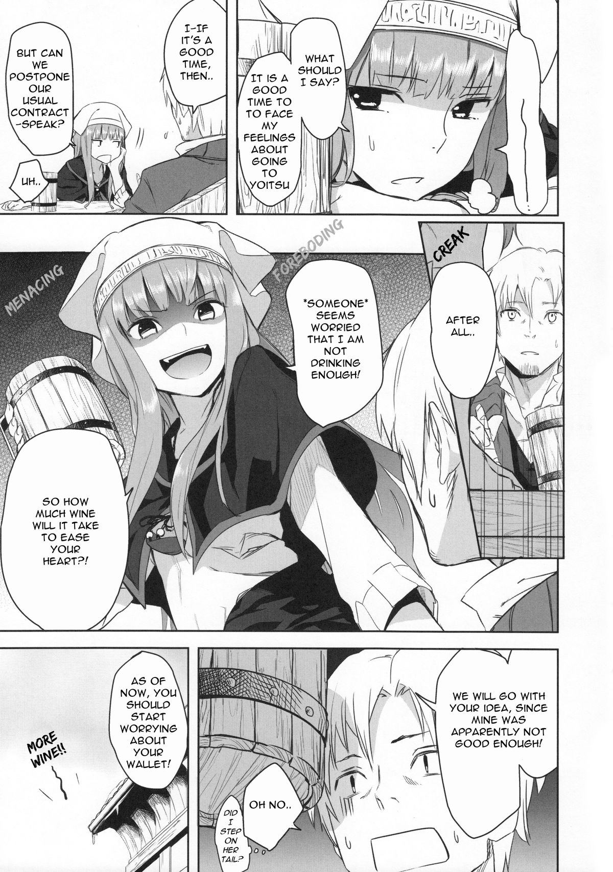 (C83) [Ajisaidenden (Kawakami Rokkaku, Takanashi Rei)] Harvest II (Spice and Wolf) [English] {Drunken Wolf} page 9 full