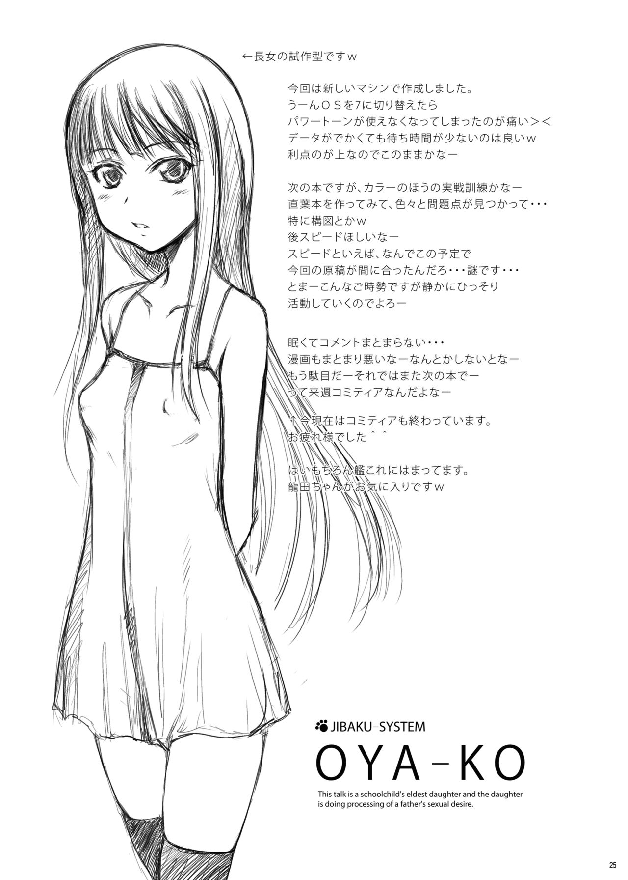 [JIBAKU-SYSTEM (Suzuki Amaharu)] Oya-ko ~Shougakusei no Choujo ni Yoru Chichioya no Seiyoku Shori~ [Digital] page 24 full
