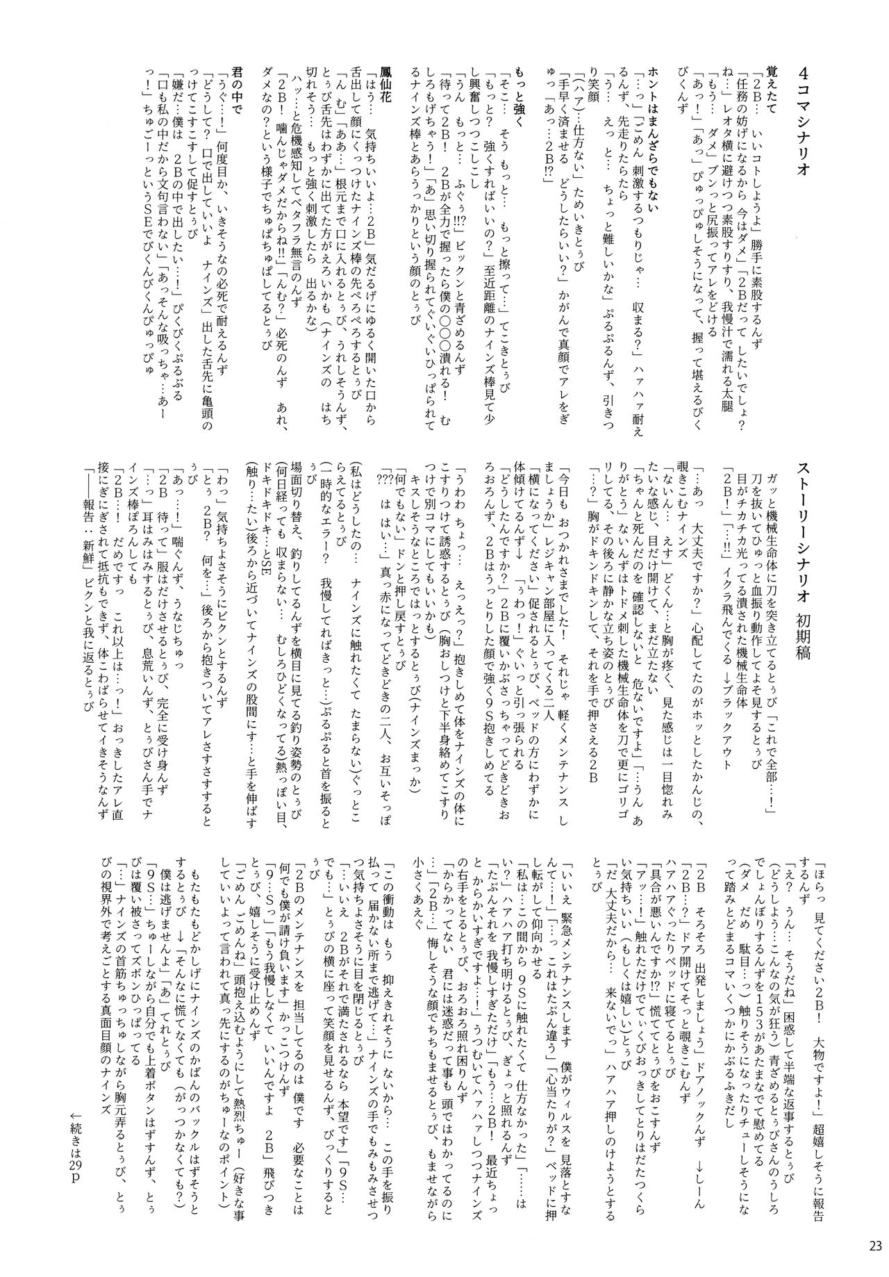 (C93) [Usagizadou (Enu, Rua)] Sei no honnou (NieR: Automata) page 22 full