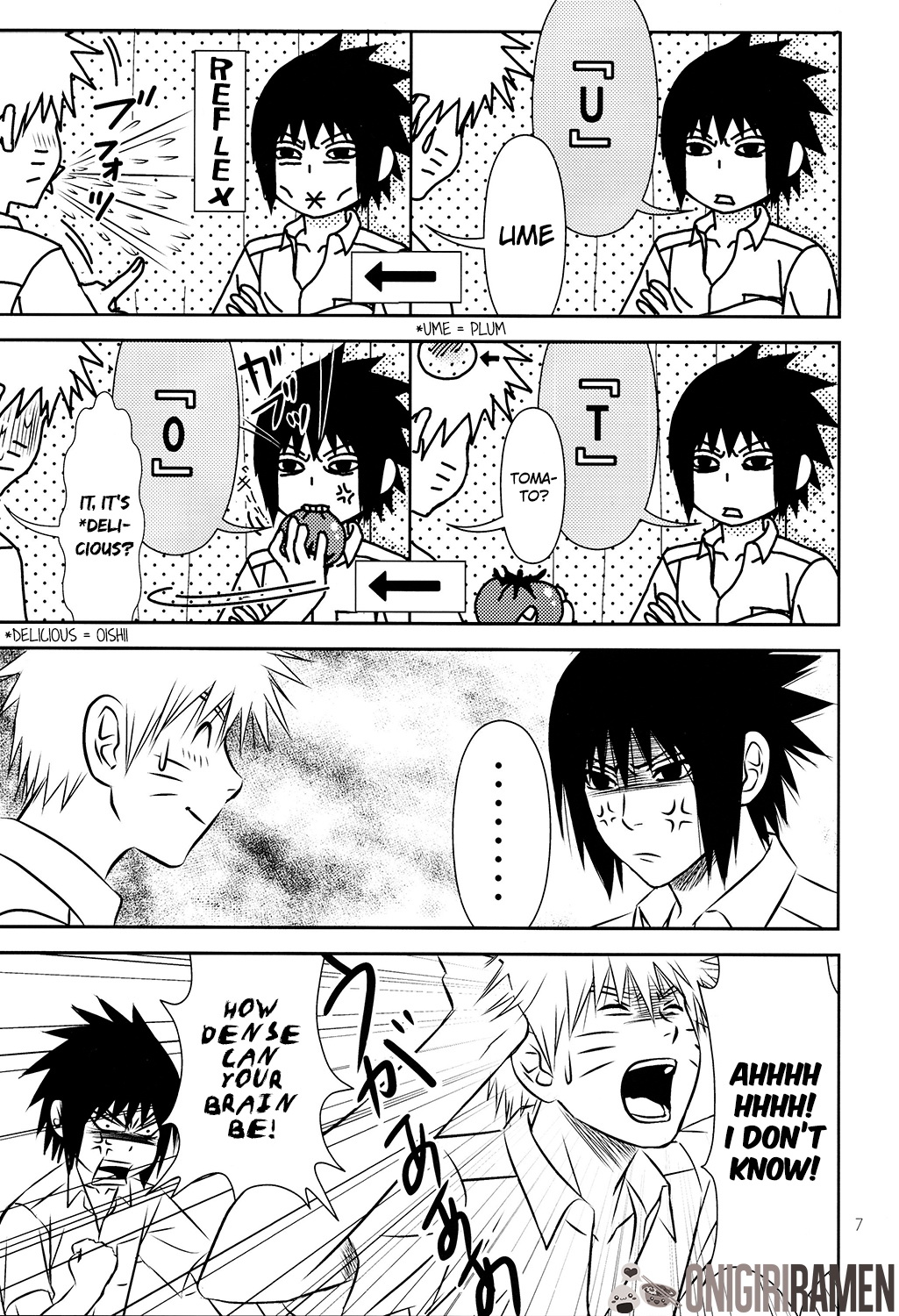 (C80) [@ Harukaze Shunpoo (Shunpoo)] SASUKE ♥ HAPIBA!! (Naruto) [English] [Onigiri Ramen] page 7 full