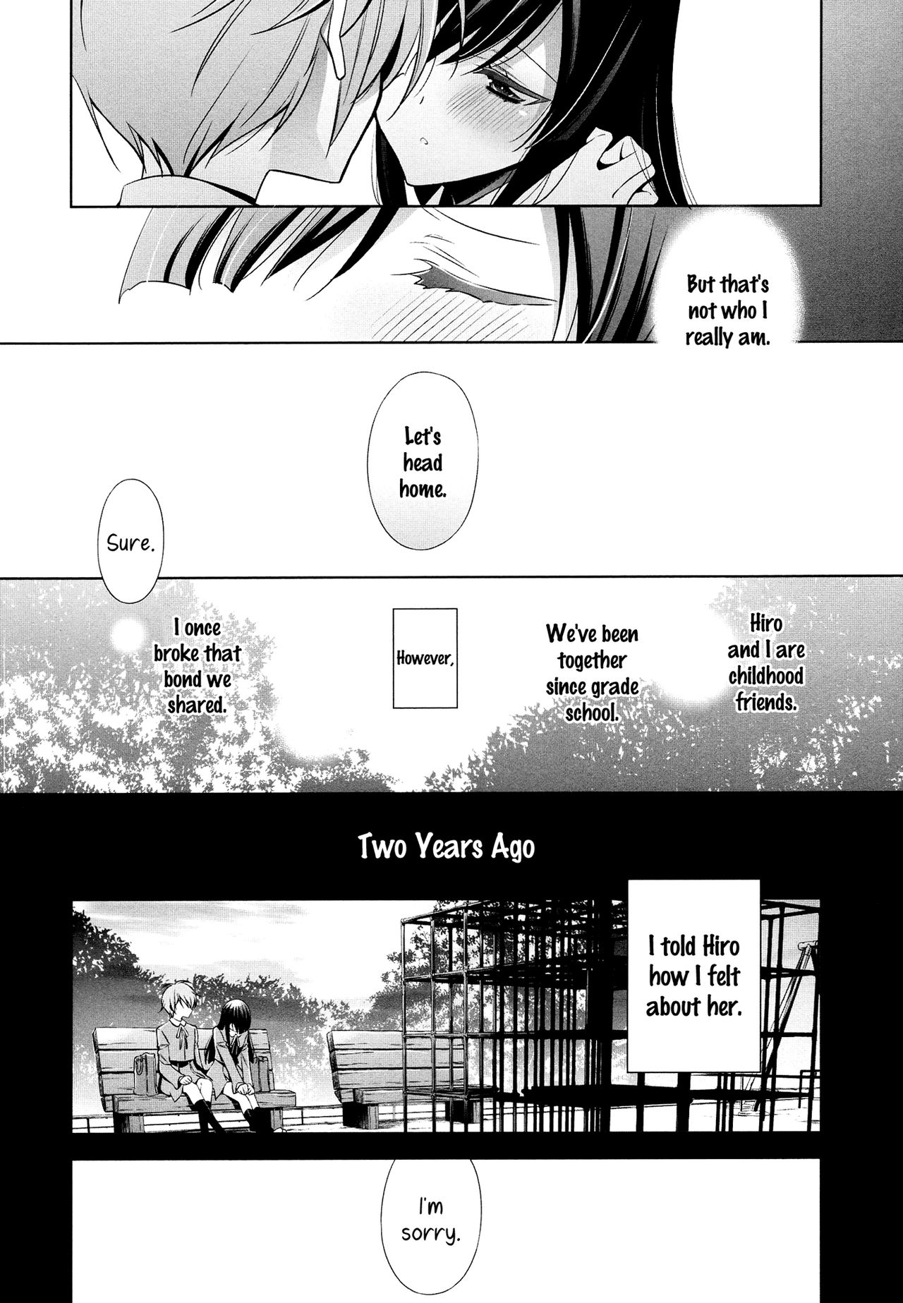 [Takano Saku] Osananajimi no Kimi - Zenpen | You, My Childhood Friend - Part 1 (Kanojo to Watashi no Himitsu no Koi) [English] [Yuri-ism] page 8 full